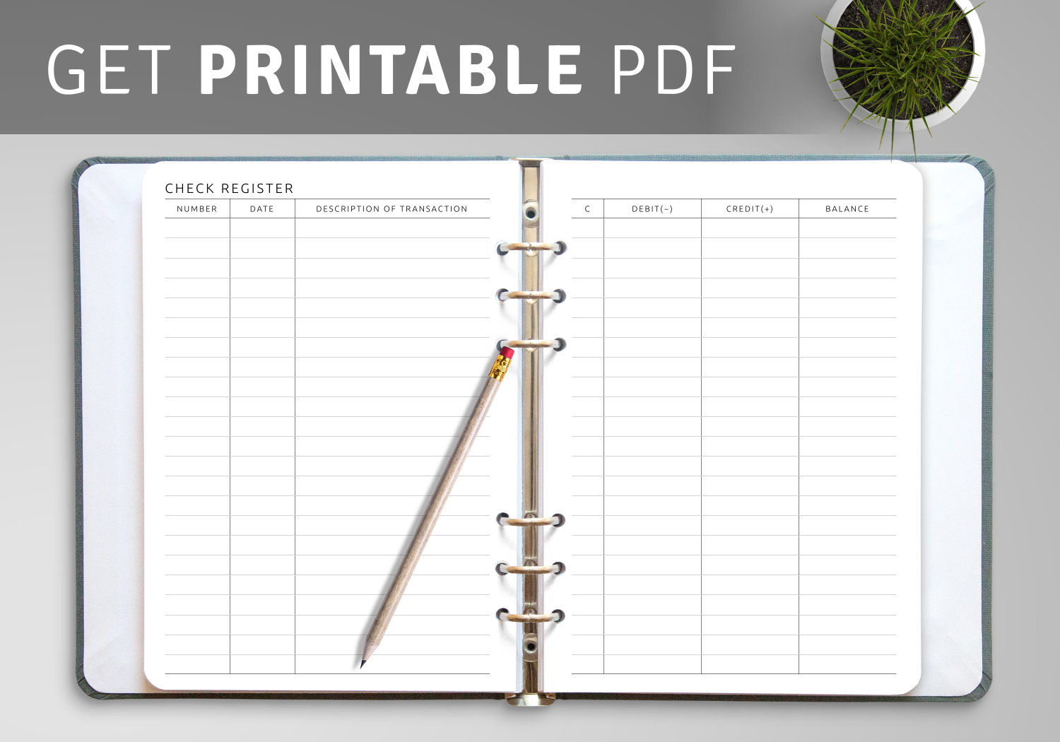 Free Blank Check Register Printable