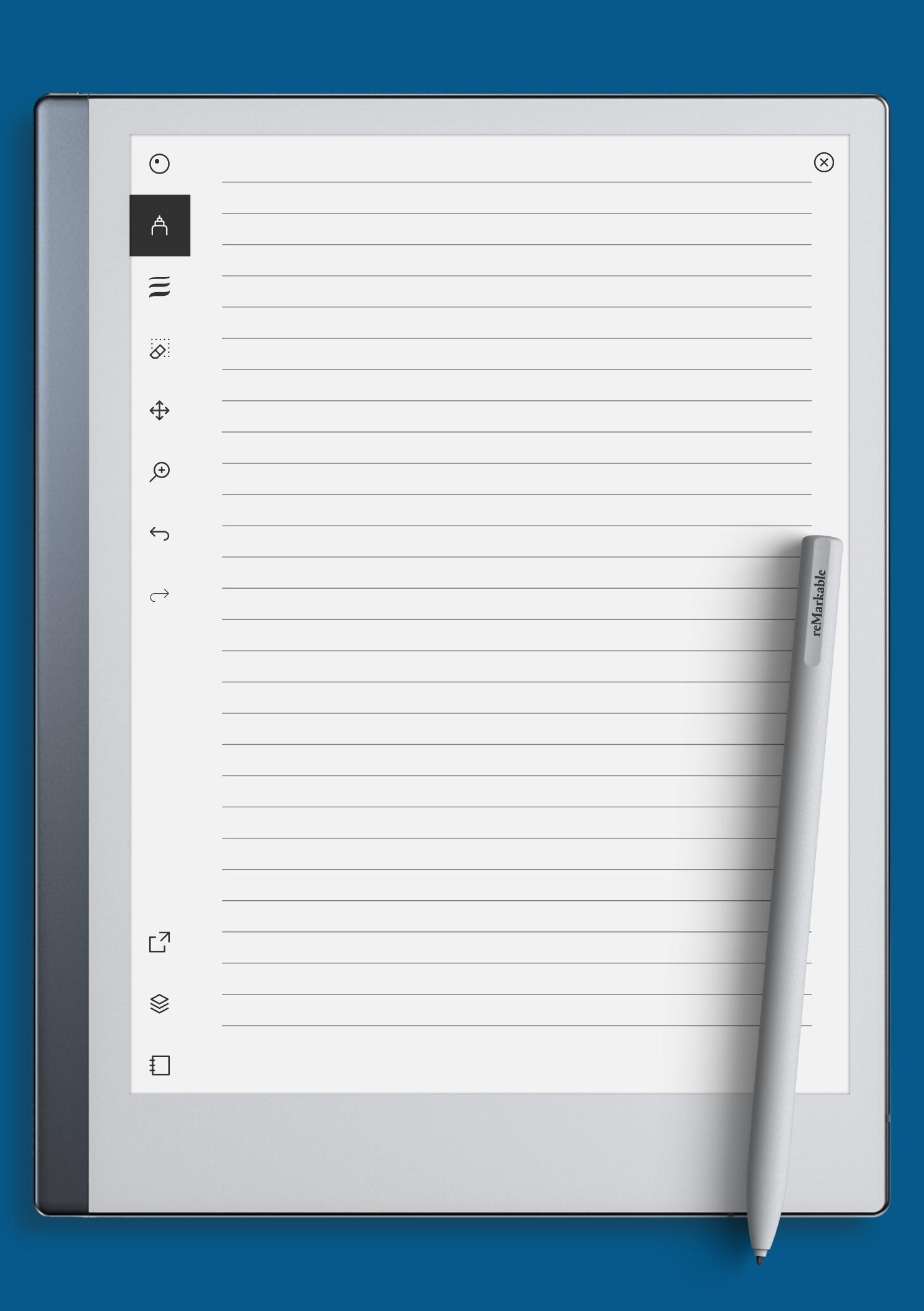 Printable Blank Notebook Template