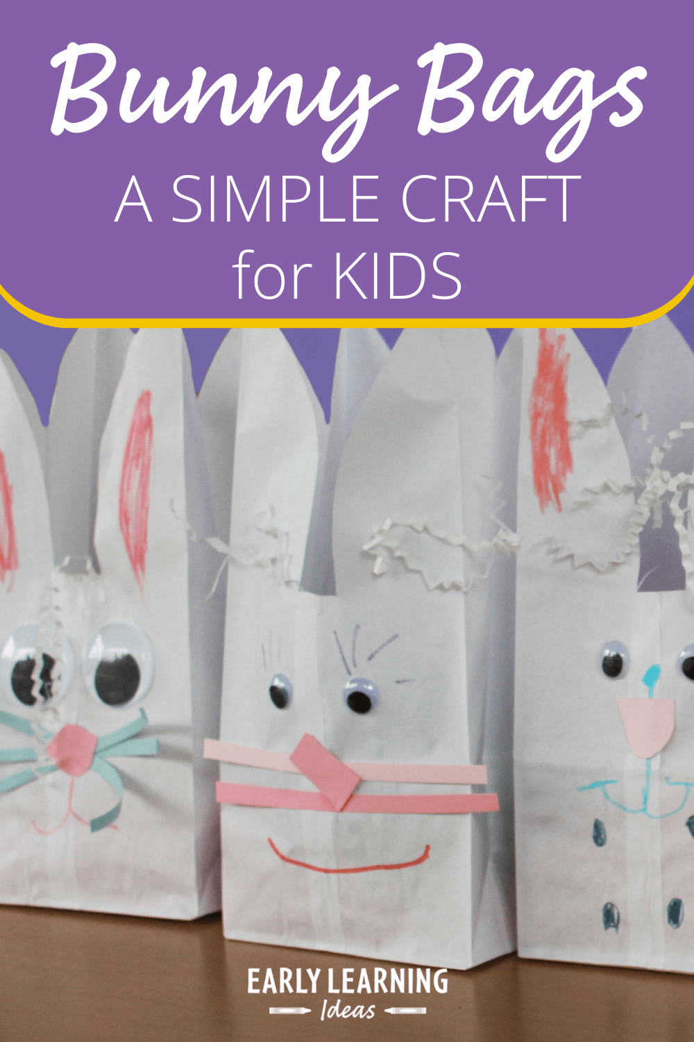 Printable Free Paper Bag Bunny Template
