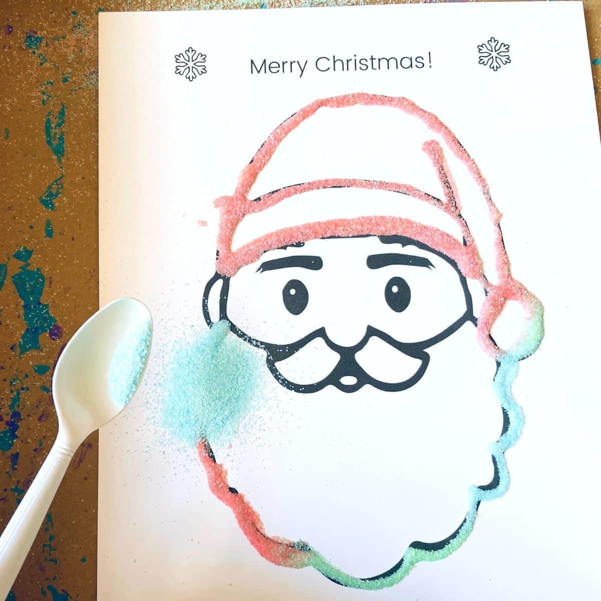 Easy Preschool Santa Craft with Santa Face Printable 