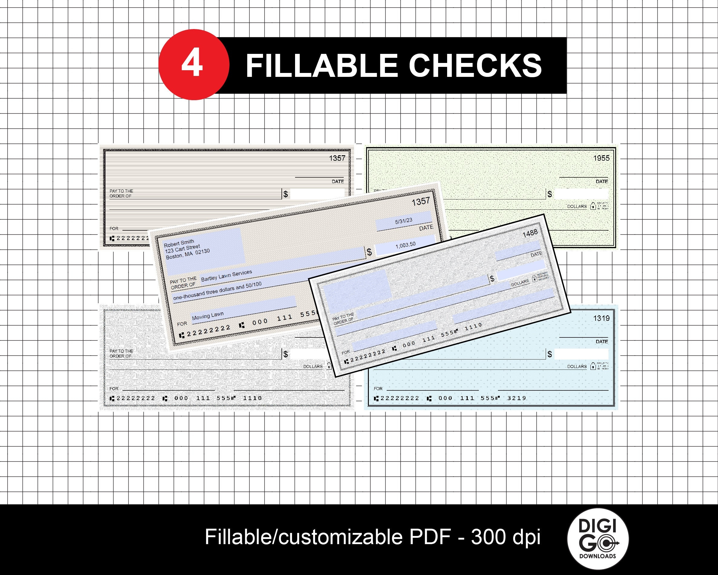 Blank Check Template Free Printable
