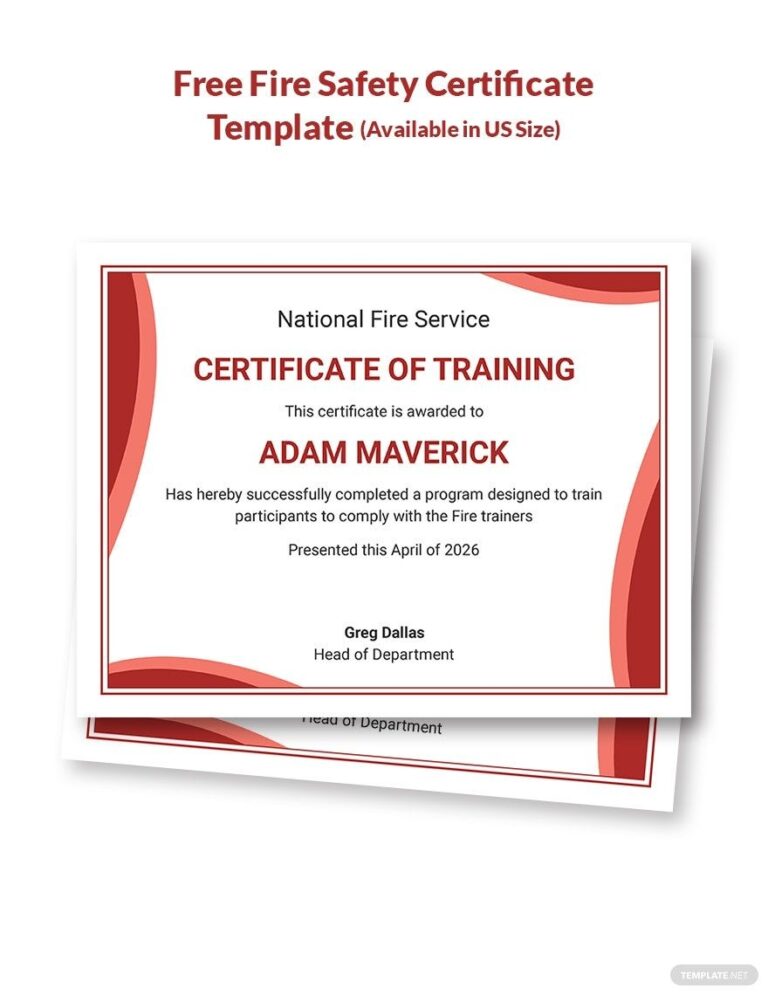 Editable Safety Certificate Templates In Word To Download
