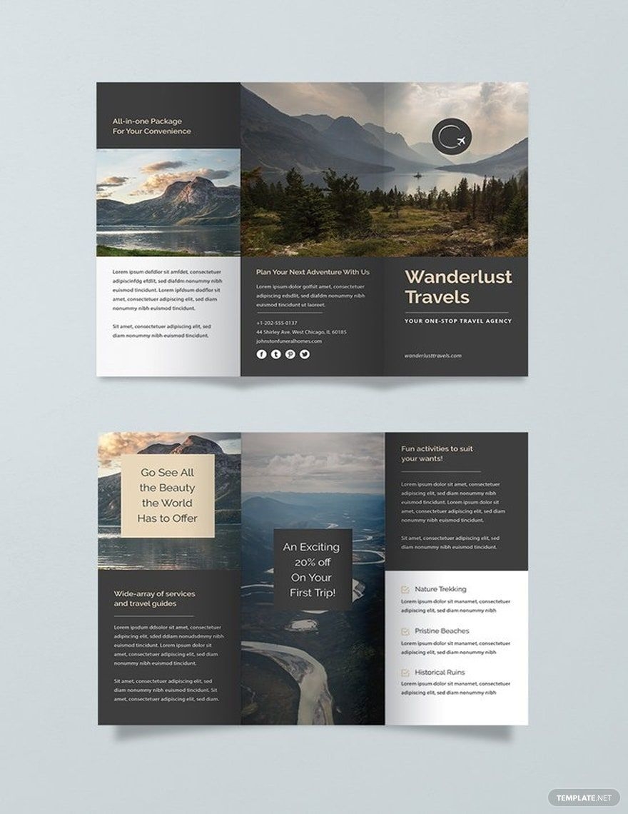 Editable Tri Fold Brochure Templates In Word To Download