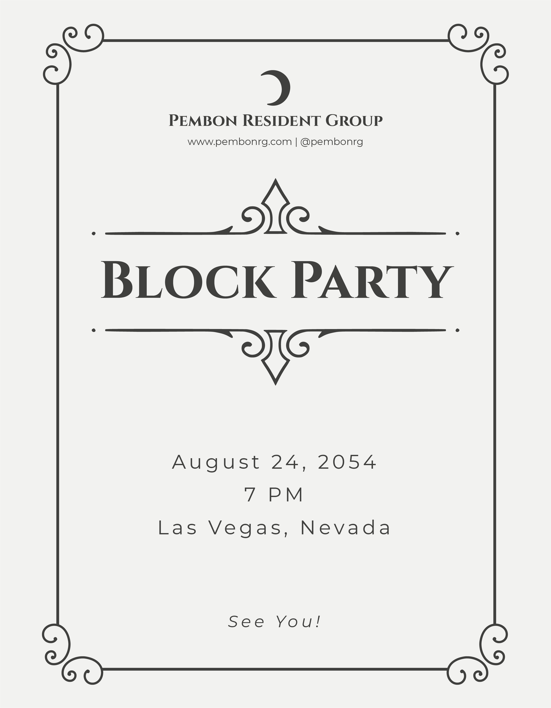 Elegant Block Party Flyer In PSD Illustrator PDF Word 