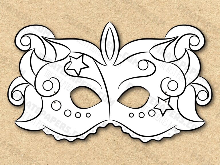 Fairy Mask Printable Coloring Paper DIY For Kids And Adults PDF Template Instant Download For Birthdays Halloween Party Costumes Etsy Australia