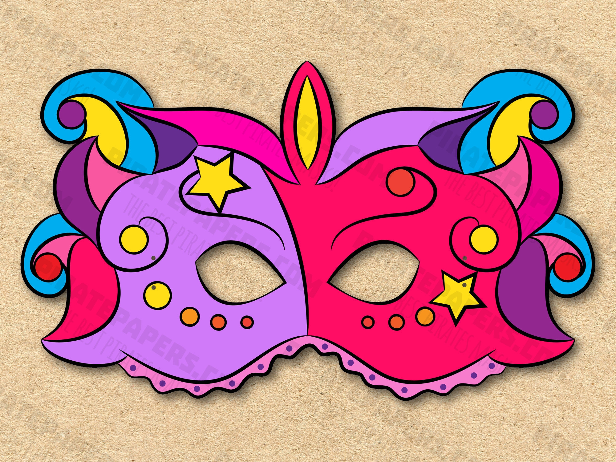 Fairy Mask Printable Paper DIY For Kids And Adults PDF Template Instant Download For Birthdays Halloween Party Costumes Etsy