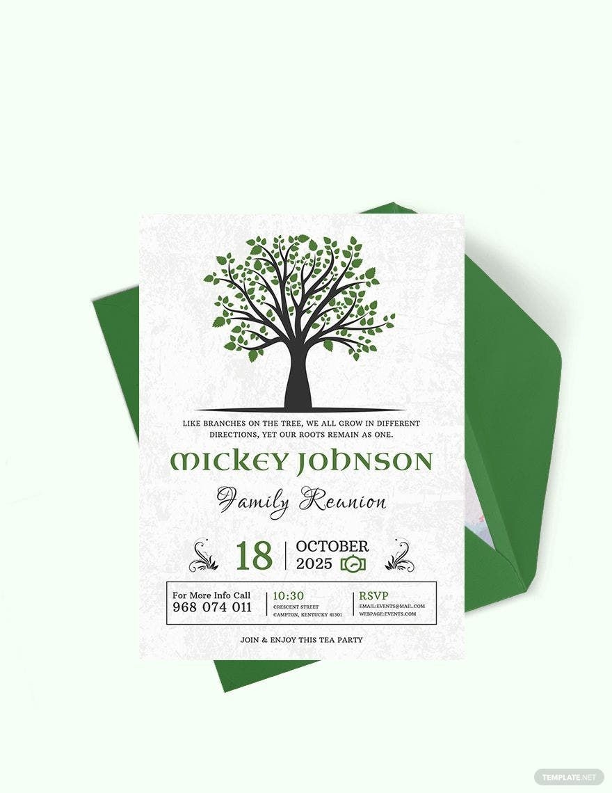 Family Reunion Invitation Template In Illustrator Publisher PSD Word Pages Download Template