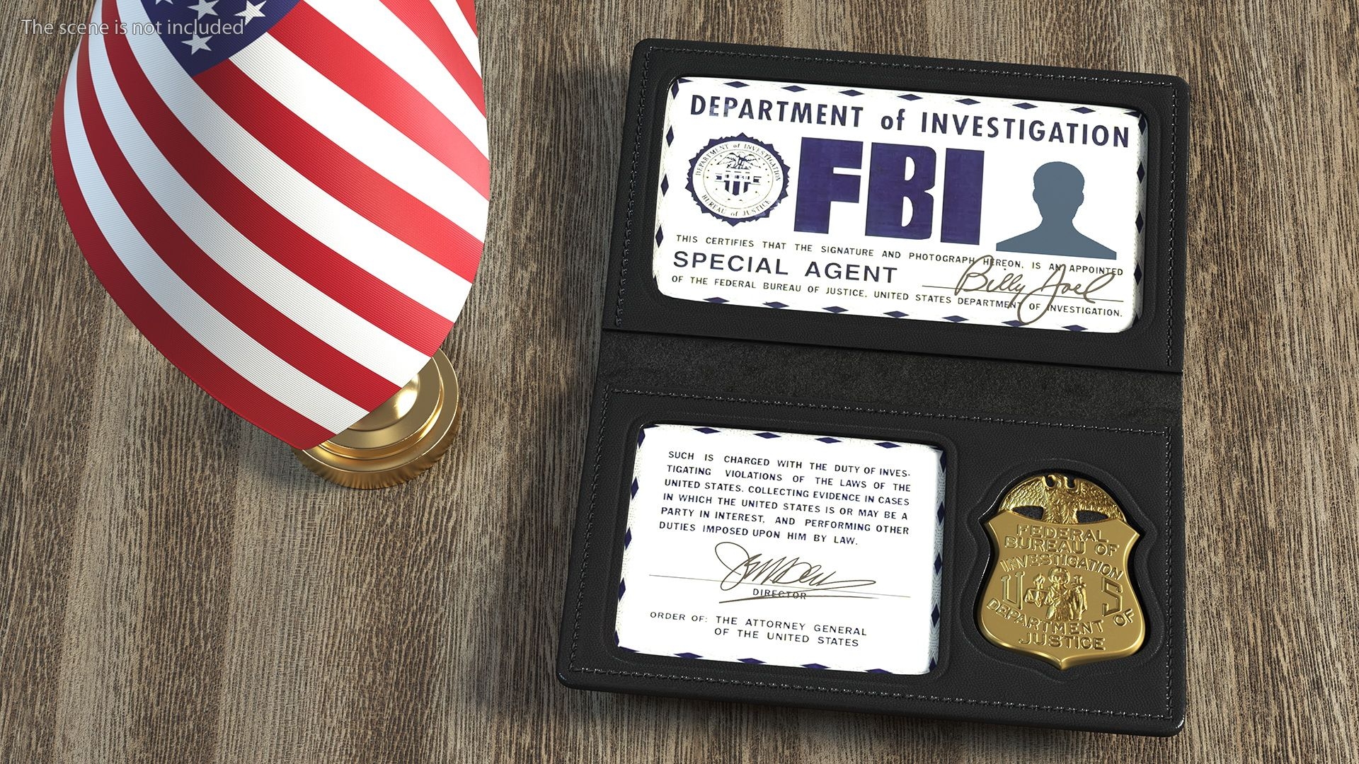 FBI Badge Open 3D Model 34 3ds blend c4d fbx max ma lxo obj Free3D