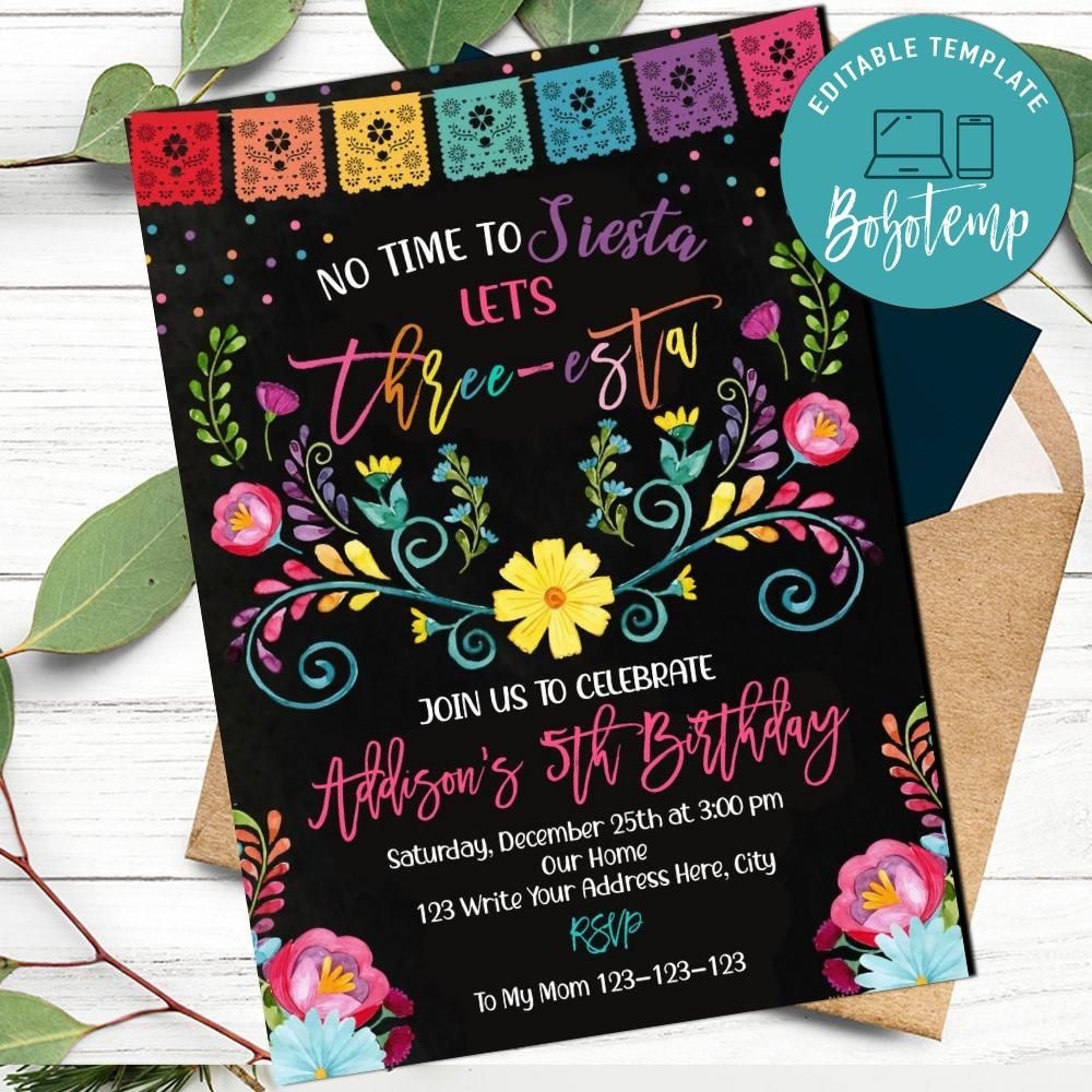 Free Printable Mexican Fiesta Invitation Templates