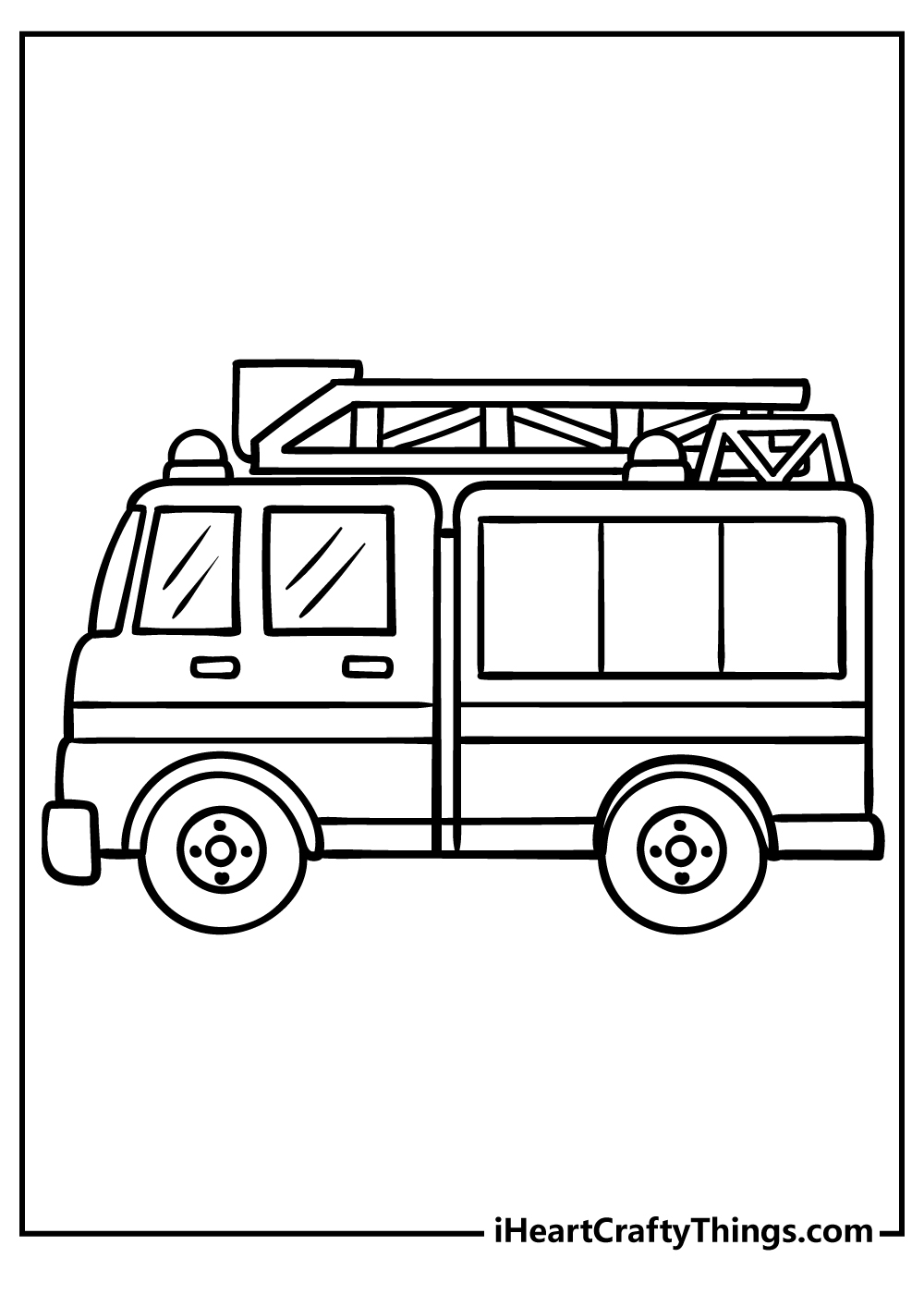 Free Printable Fire Truck Craft Template
