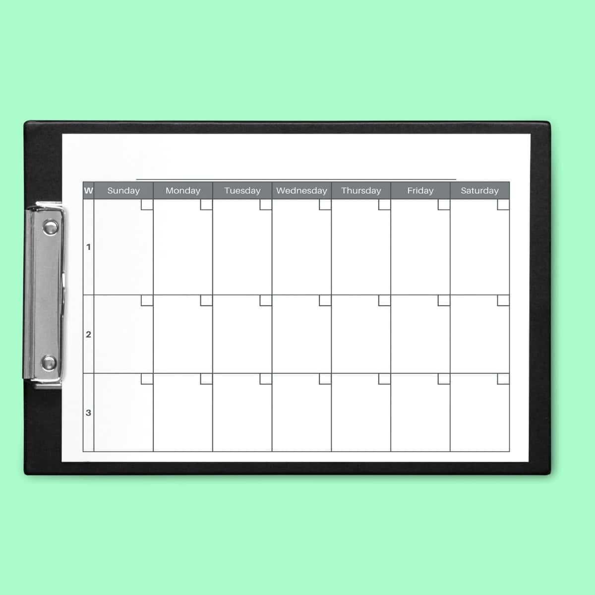 Free 3 Week Calendar Printable Blank U0026 Template