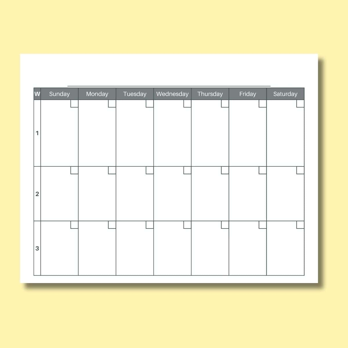 Free 3 Week Calendar Printable Blank U0026 Template