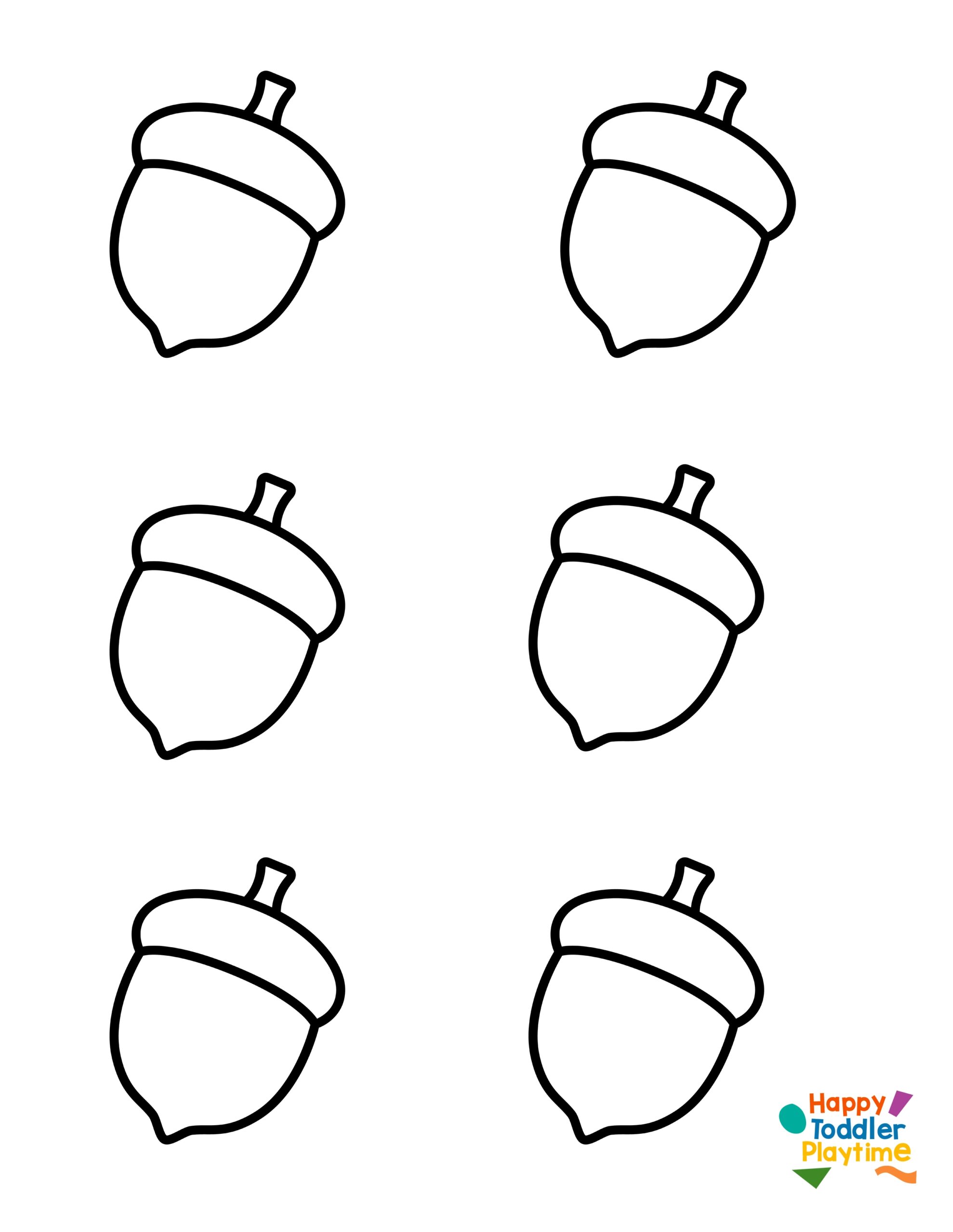 Acorn Template Free Printable