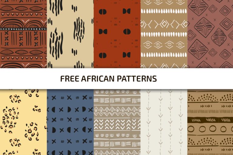 Free African Vector Patterns Set Template In PSD AI EPS Free PSD Templates
