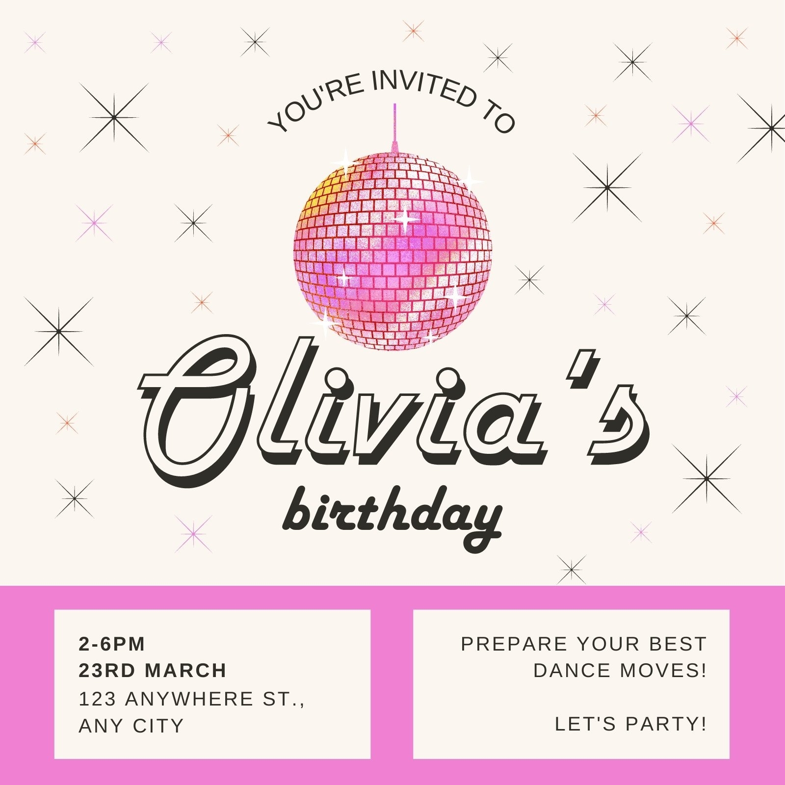 Free And Customizable Disco Templates