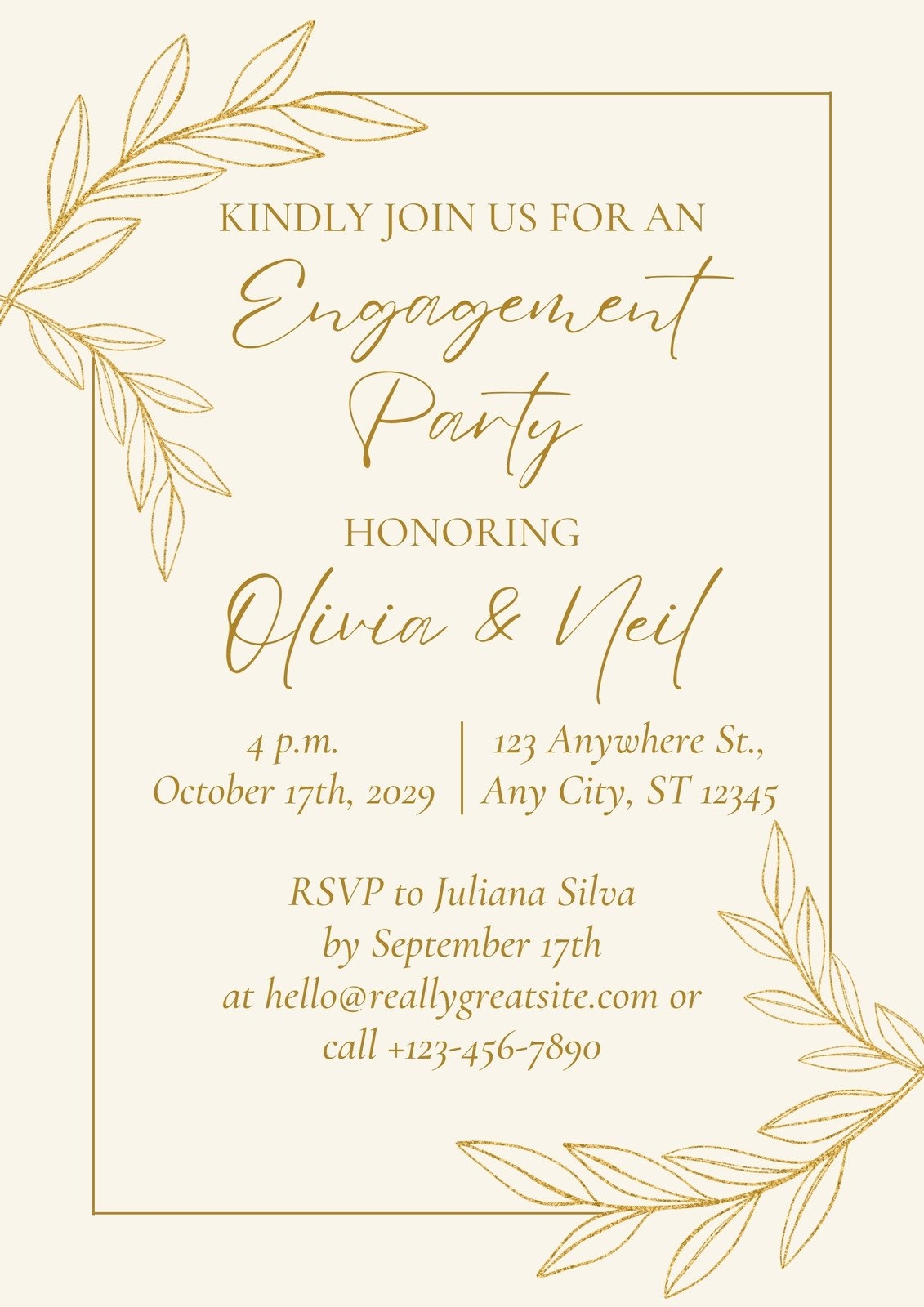 Free And Customizable Engagement Party Templates Canva