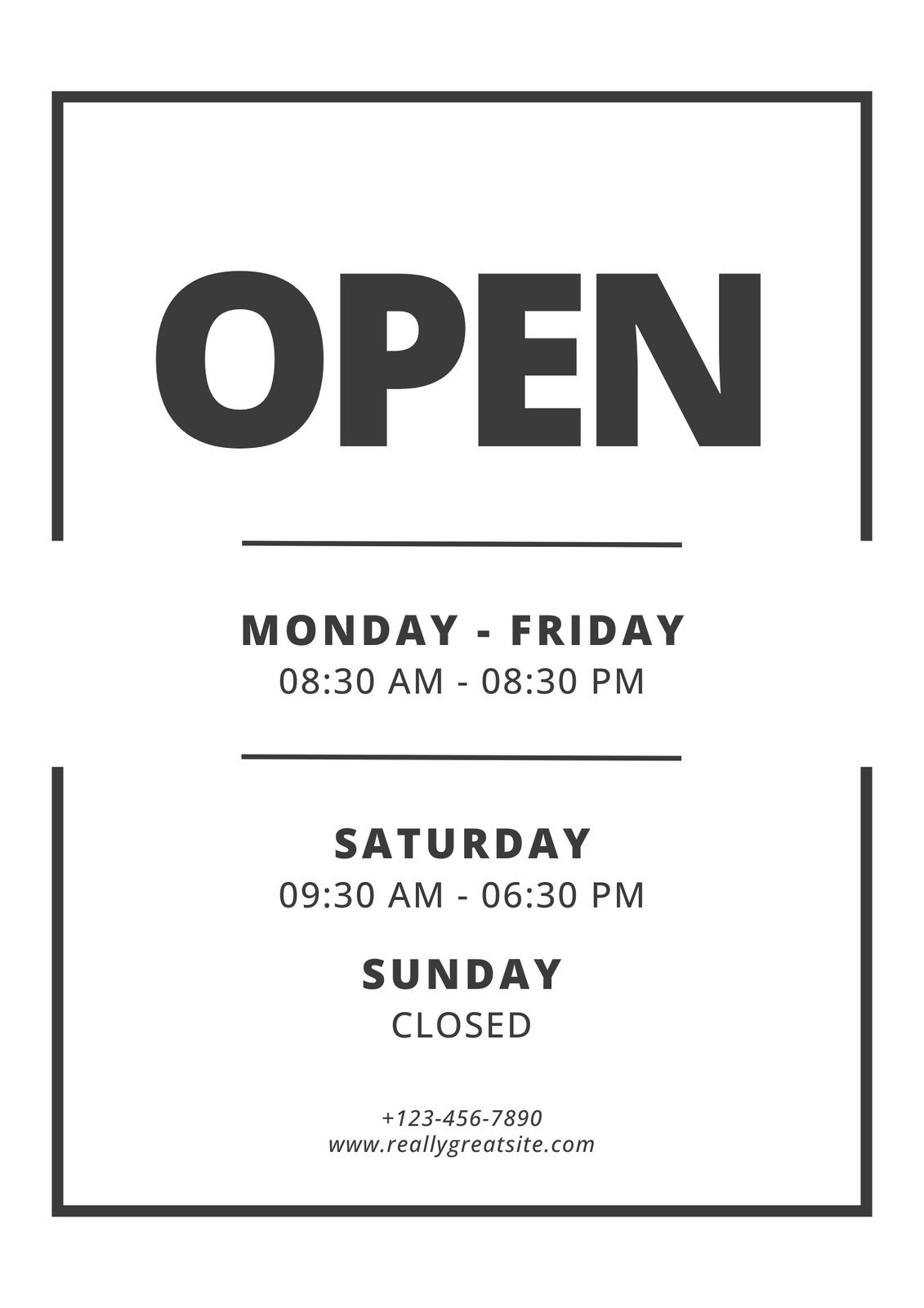 Free And Customizable Opening Hour Templates Canva
