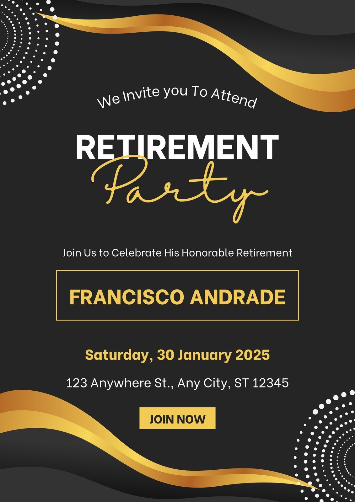 Free And Customizable Retirement Templates