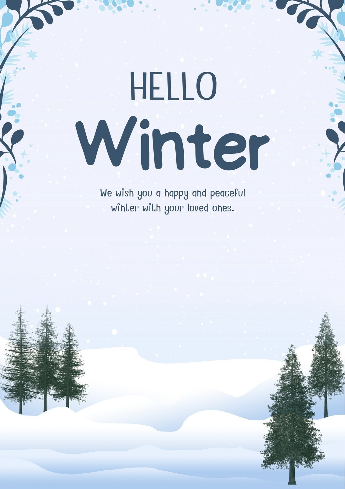 Free And Customizable Winter Templates