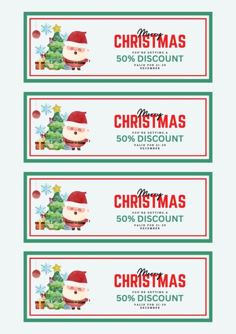 Free And Editable Christmas Coupon Templates Canva