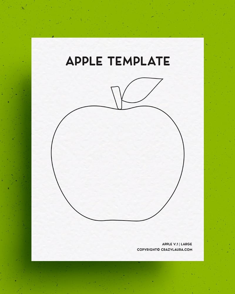 Free Printable Large Apple Template