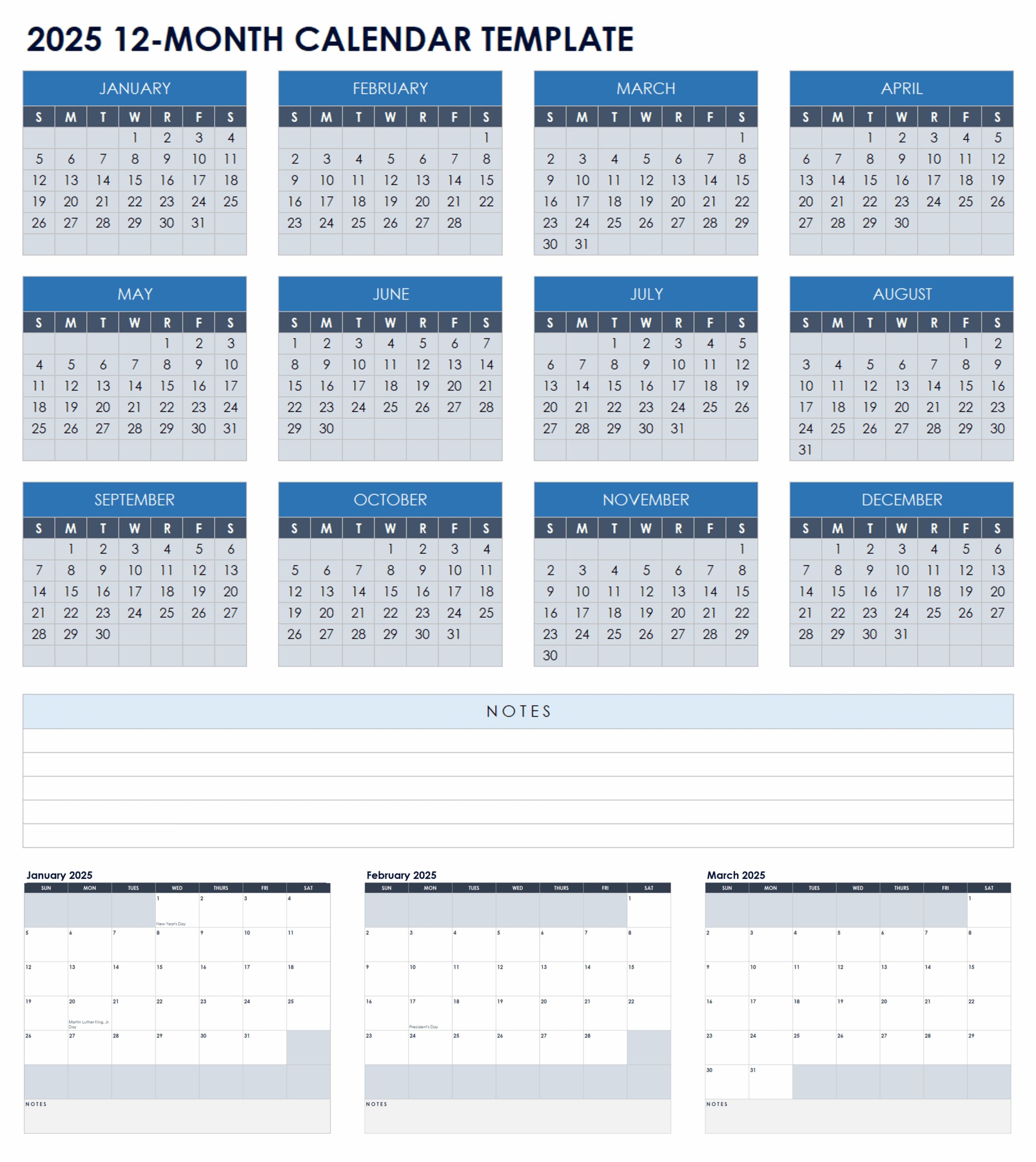 Free Blank Calendar Templates Smartsheet