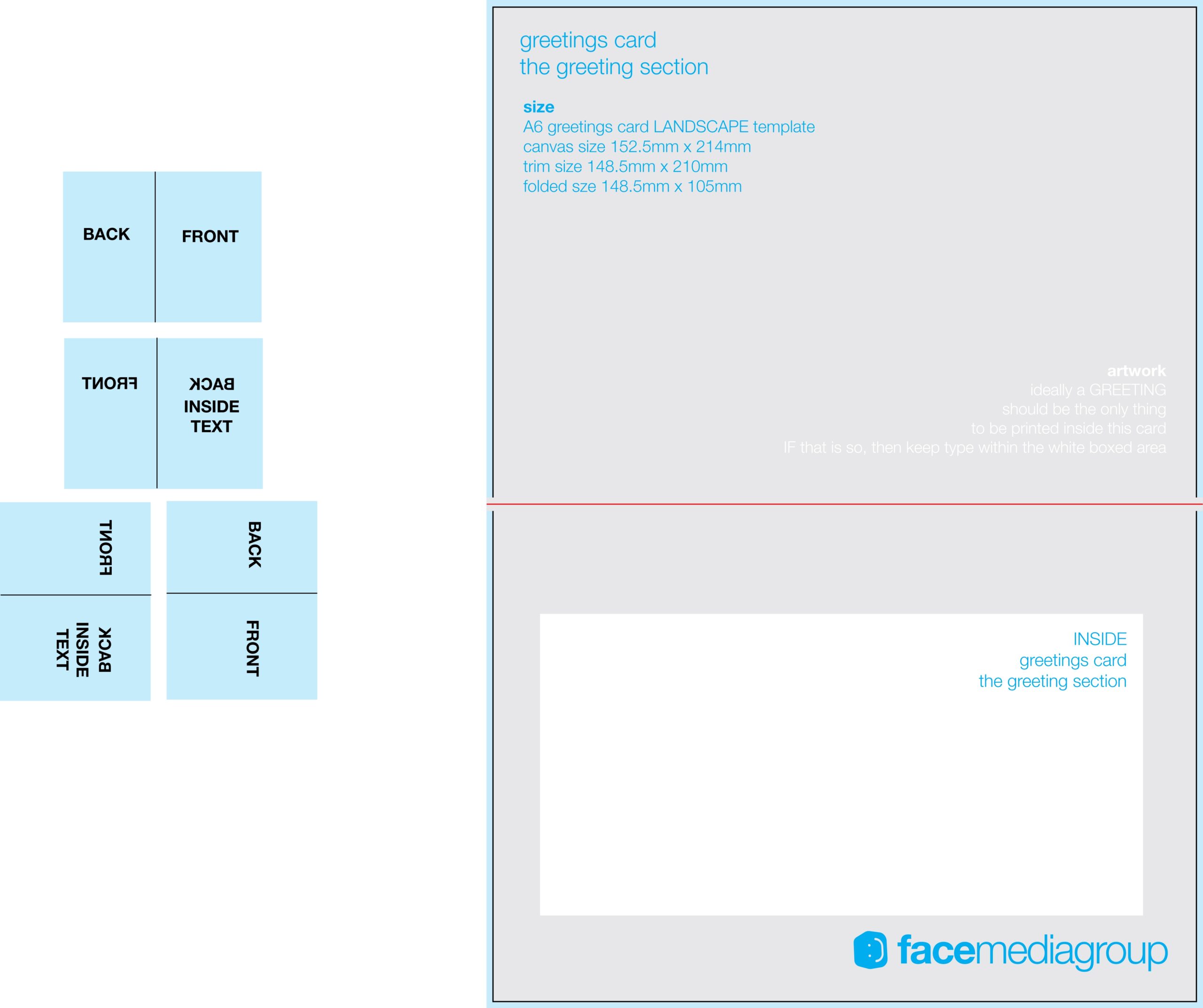 FREE Blank Greetings Card Artwork Templates For Download Face Media Group
