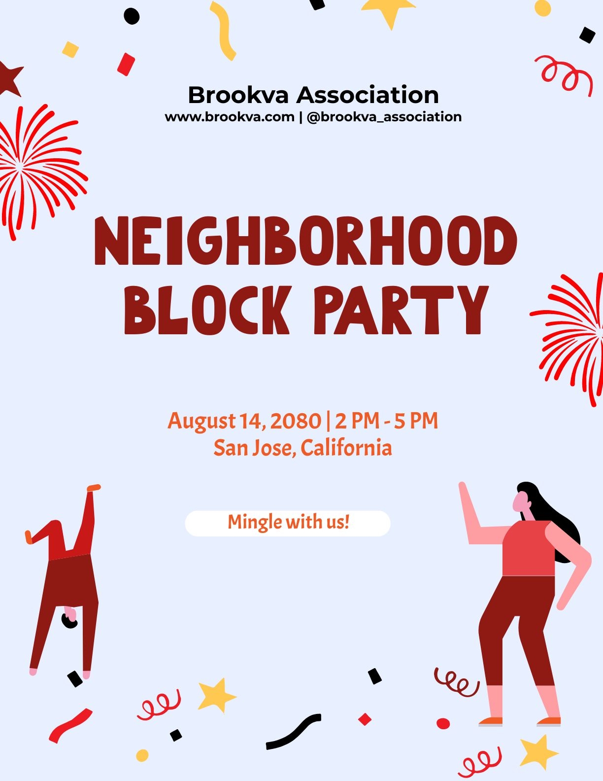 Free Printable Block Party Flyer Template