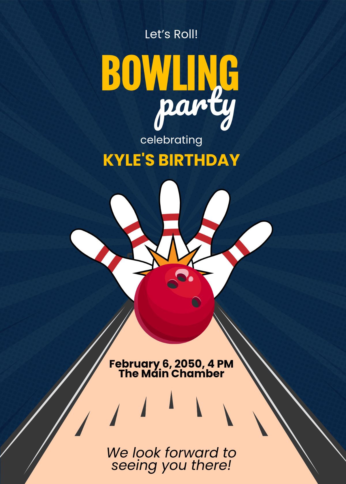 Free Bowling Invitation Templates Editable And Printable