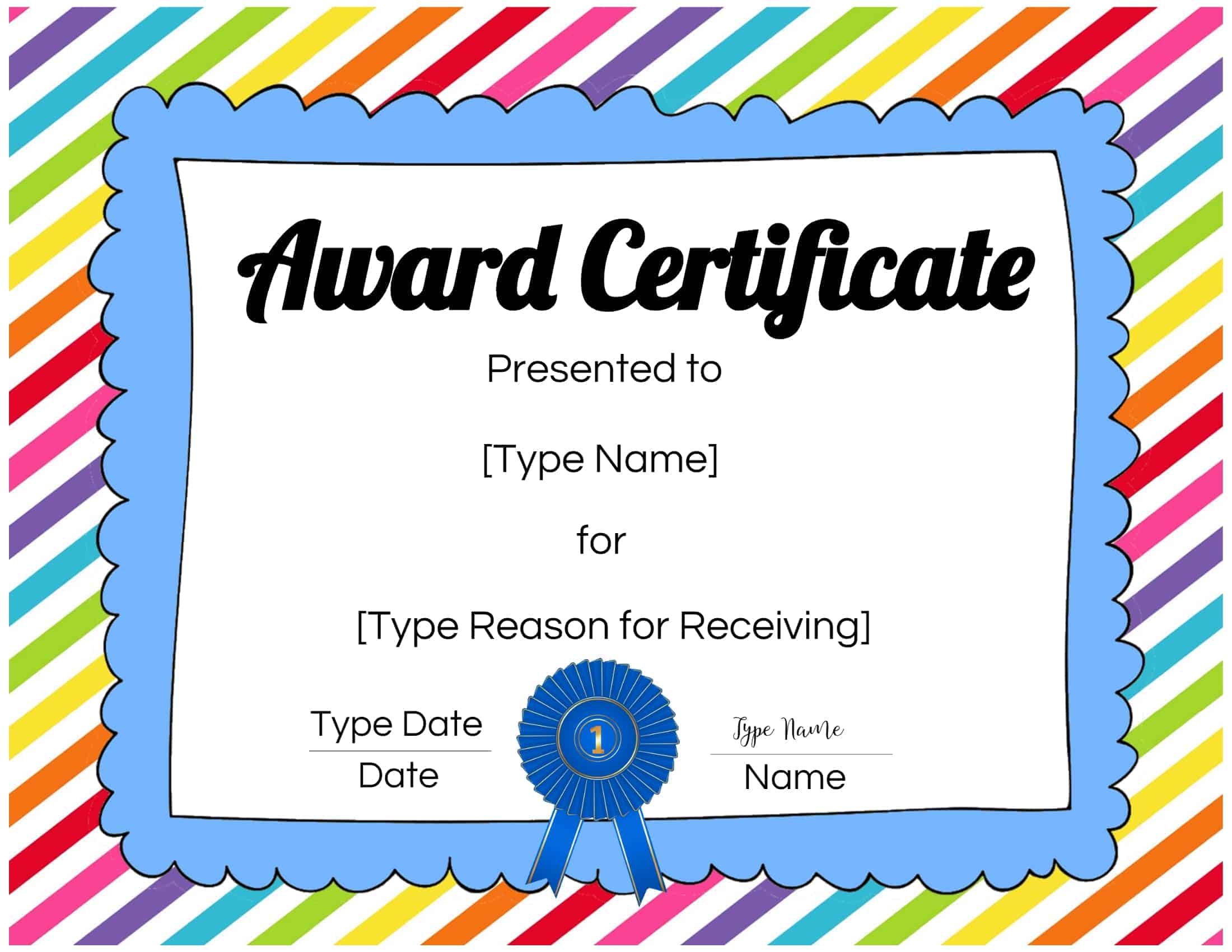Free Printable Award Templates For Kindergarten