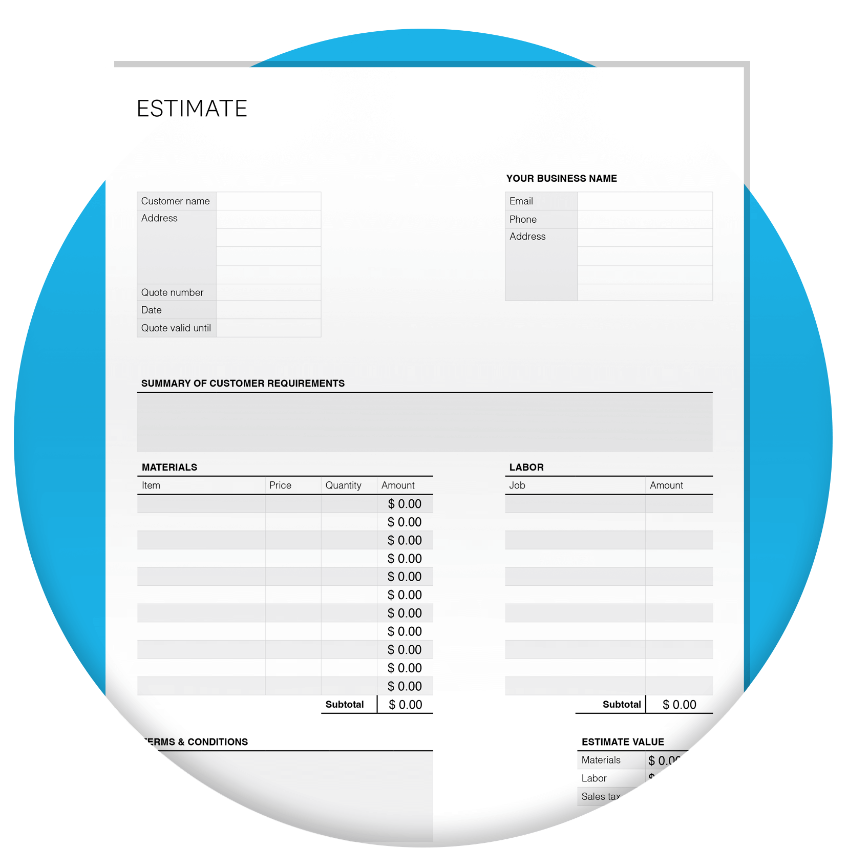 Free Construction Estimate Template Xero US Free Construction Estimate Template Xero US
