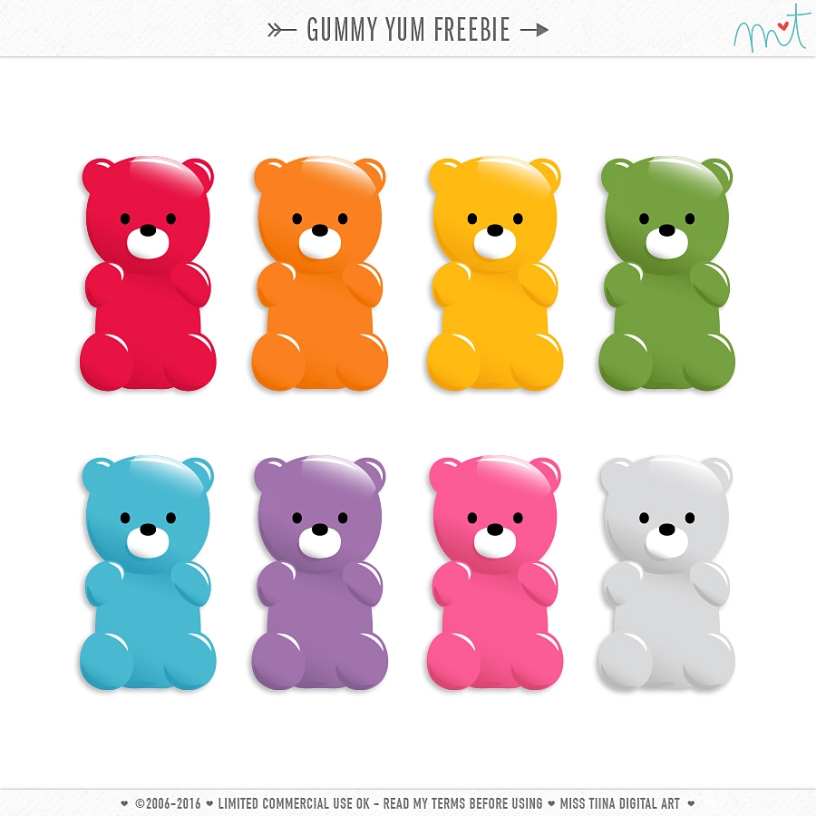 FREE CU Gummy Yum Vectors Doodle Miss Tiina Tina Raparanta
