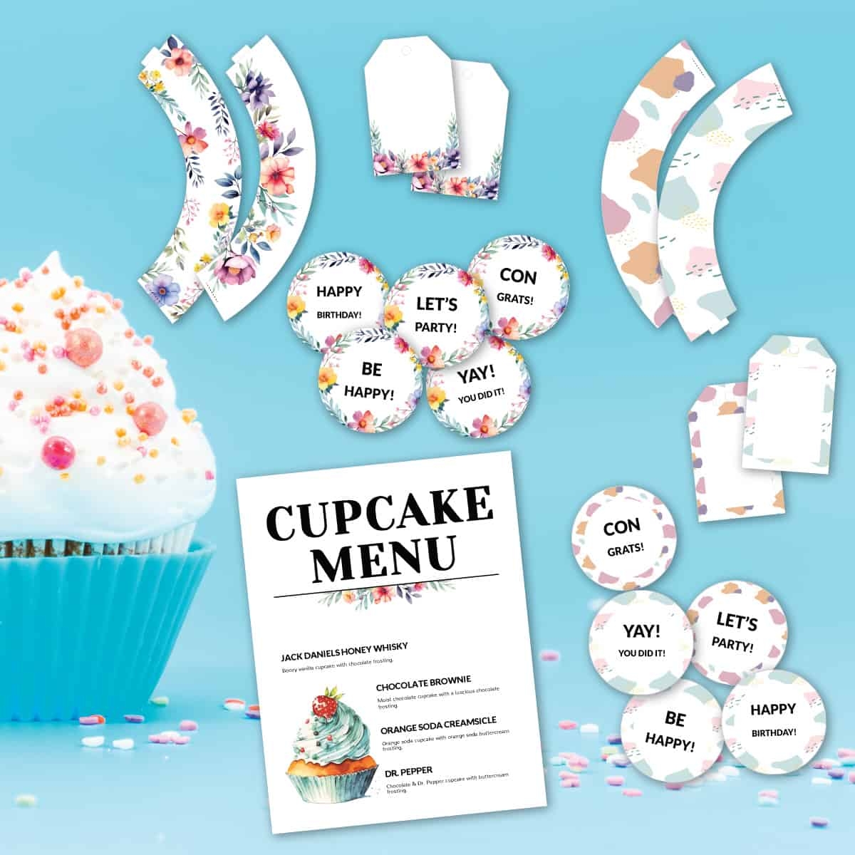 Cupcake Topper Template Free Printable