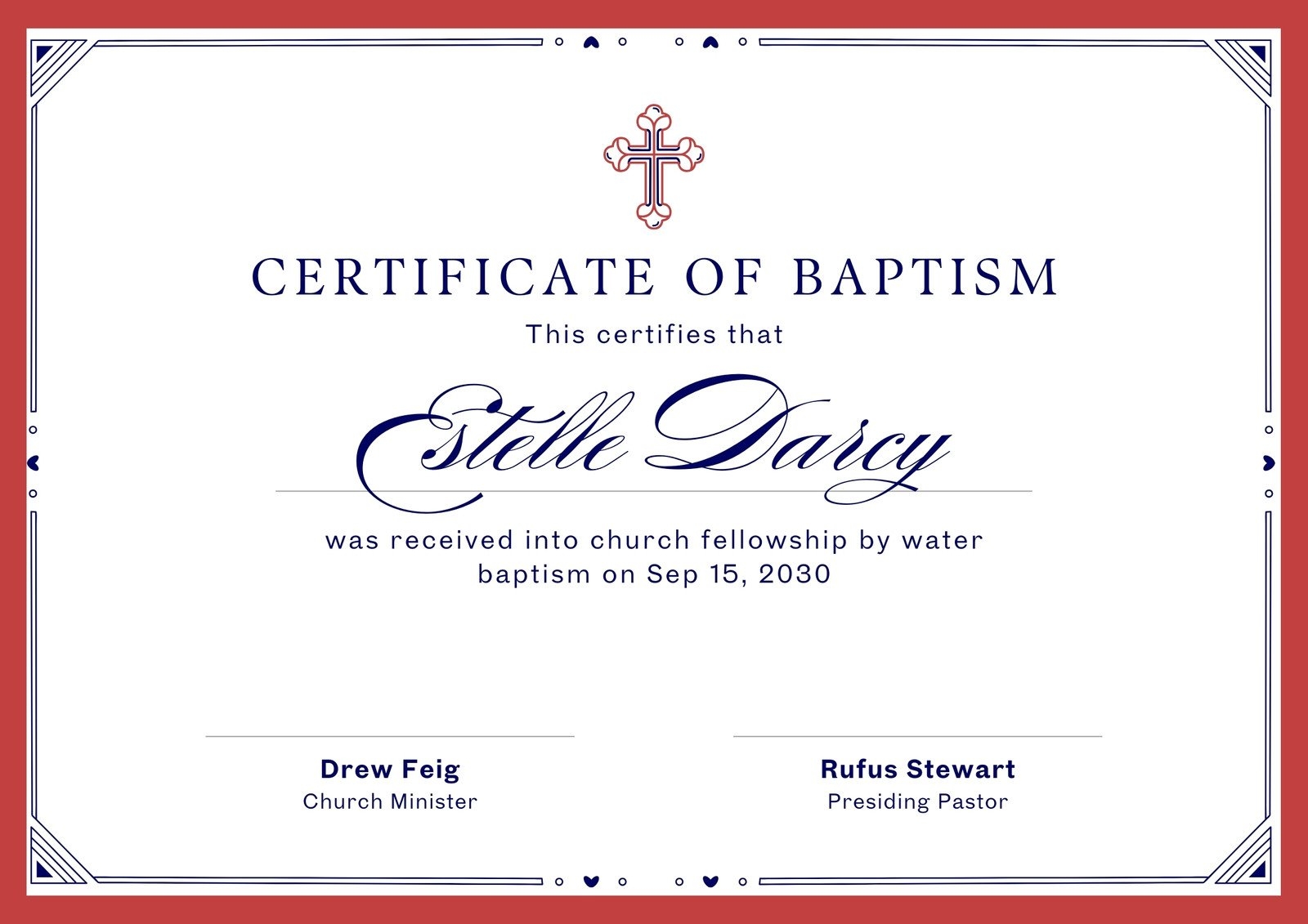 Free Printable Baptism Certificates