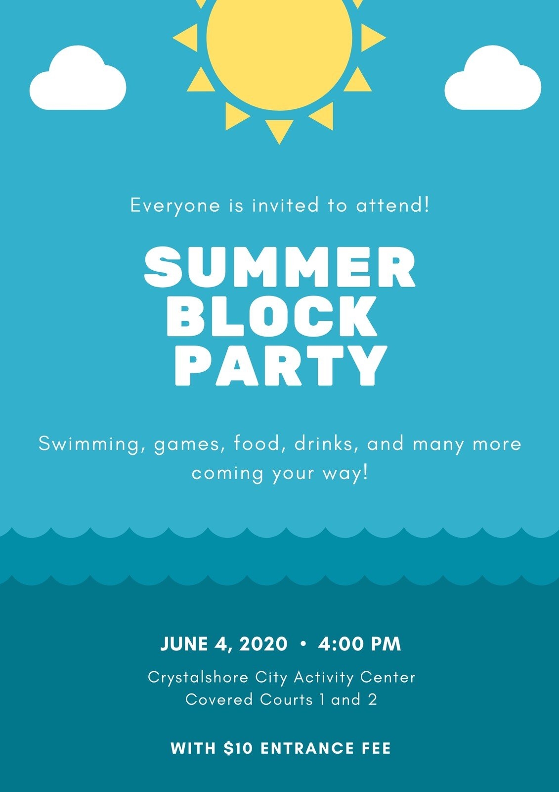 Free Custom Printable Block Party Poster Templates Canva