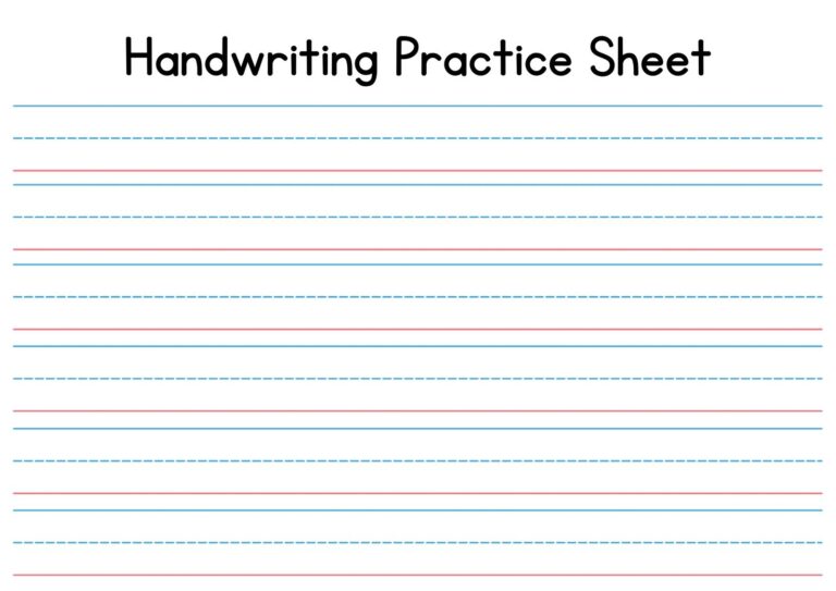 Free Custom Printable Handwriting Worksheet Templates Canva