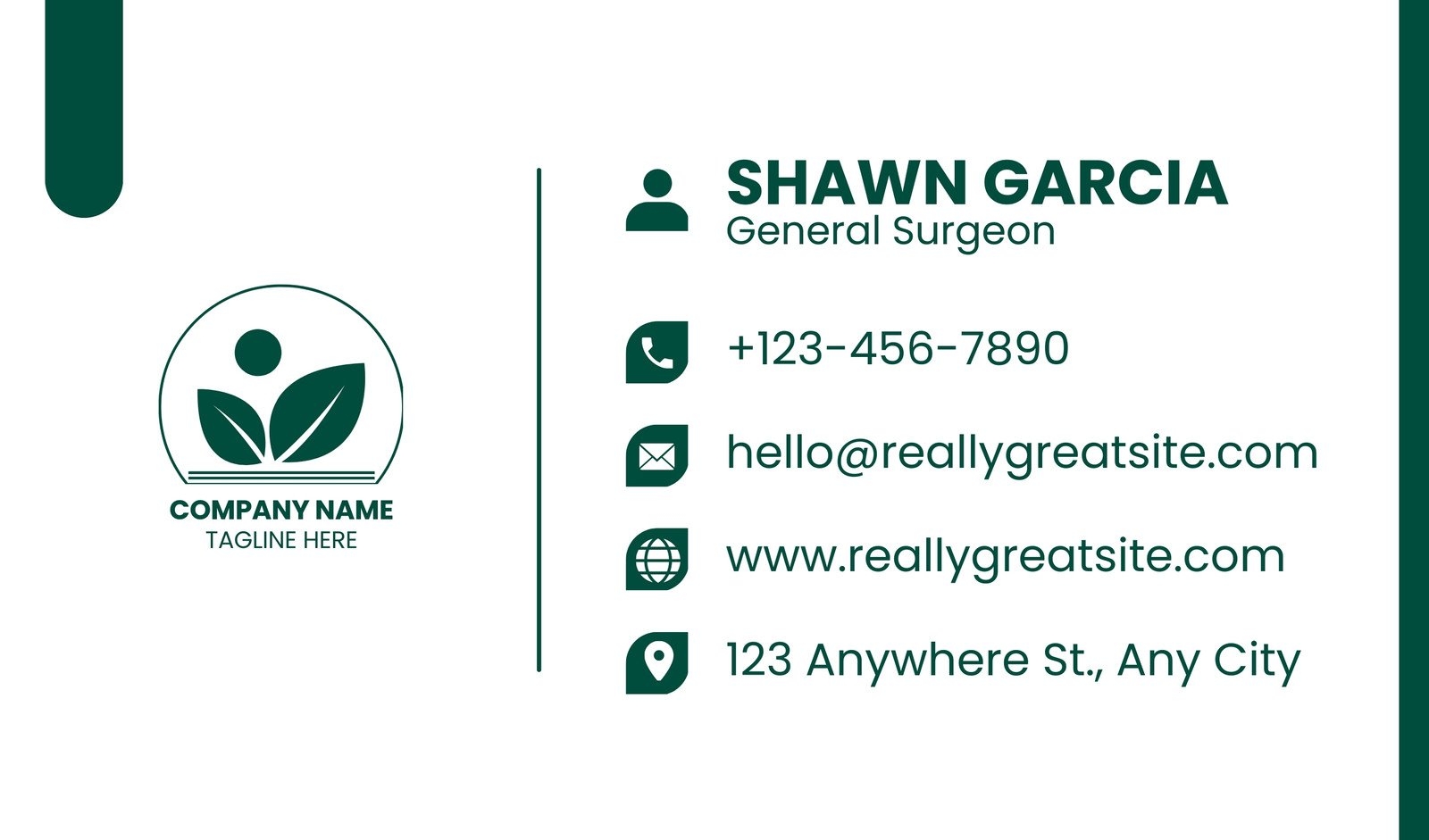 Free Custom Printable Medical Business Cards Canva