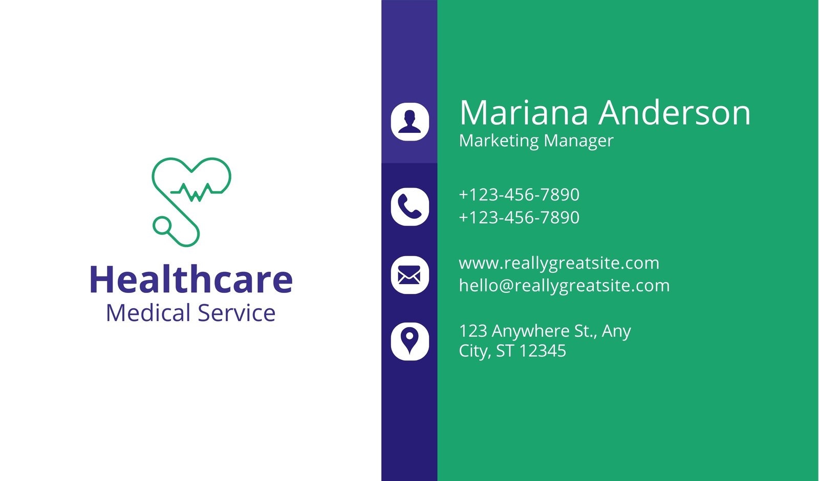 Free Custom Printable Medical Business Cards Canva