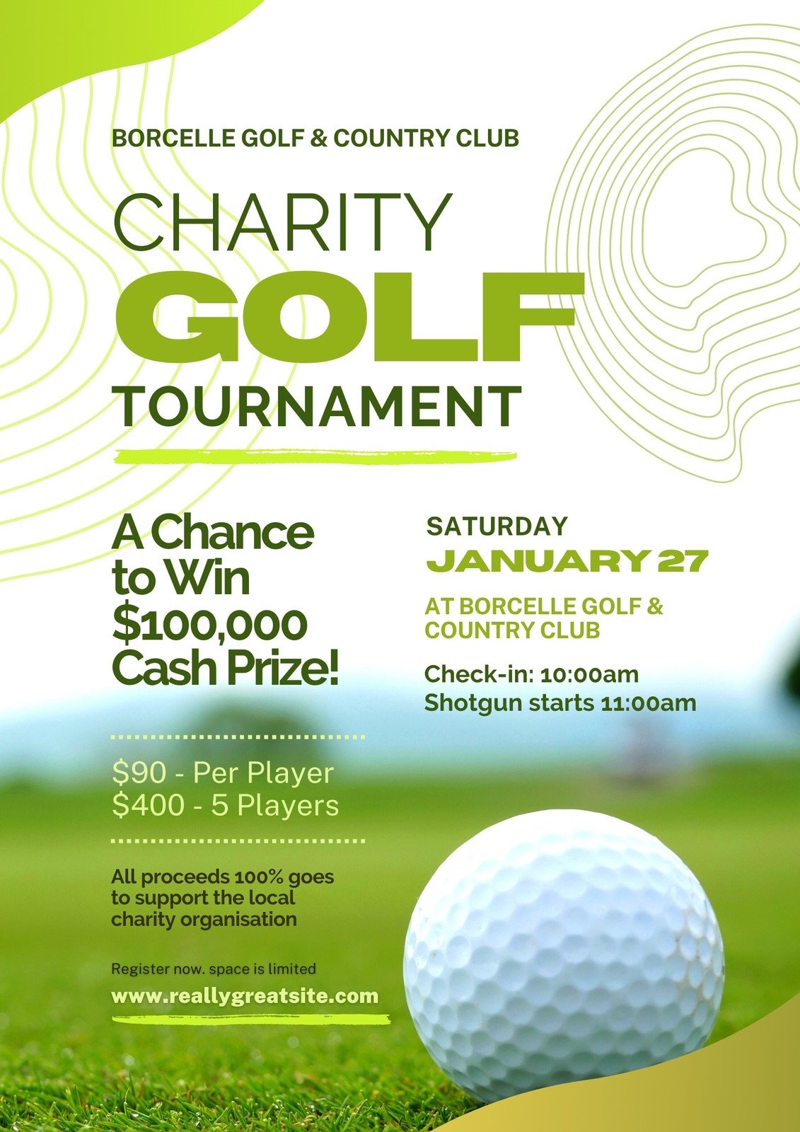 Free Customizable Golf Tournament Flyer Templates Canva