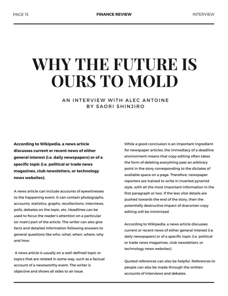 Free Editable Article Templates Canva