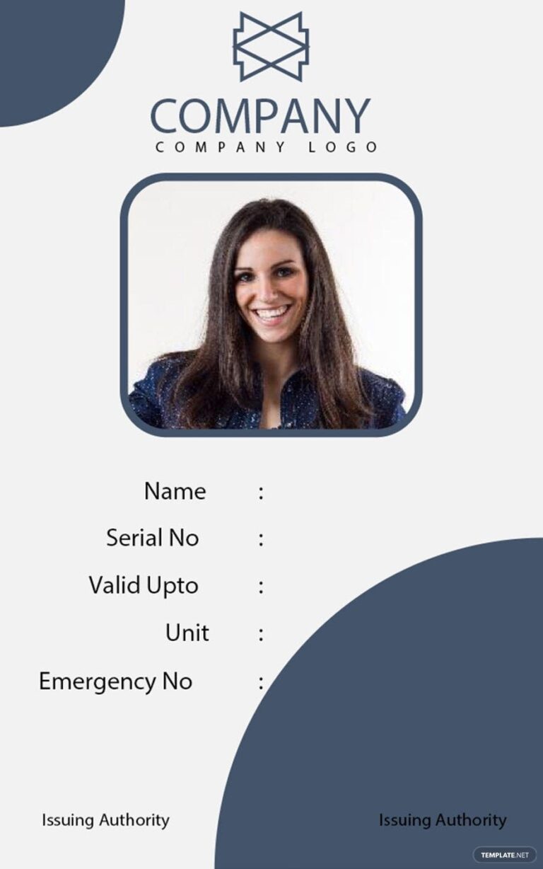 Free Editable ID Card Templates In Apple Pages To Download