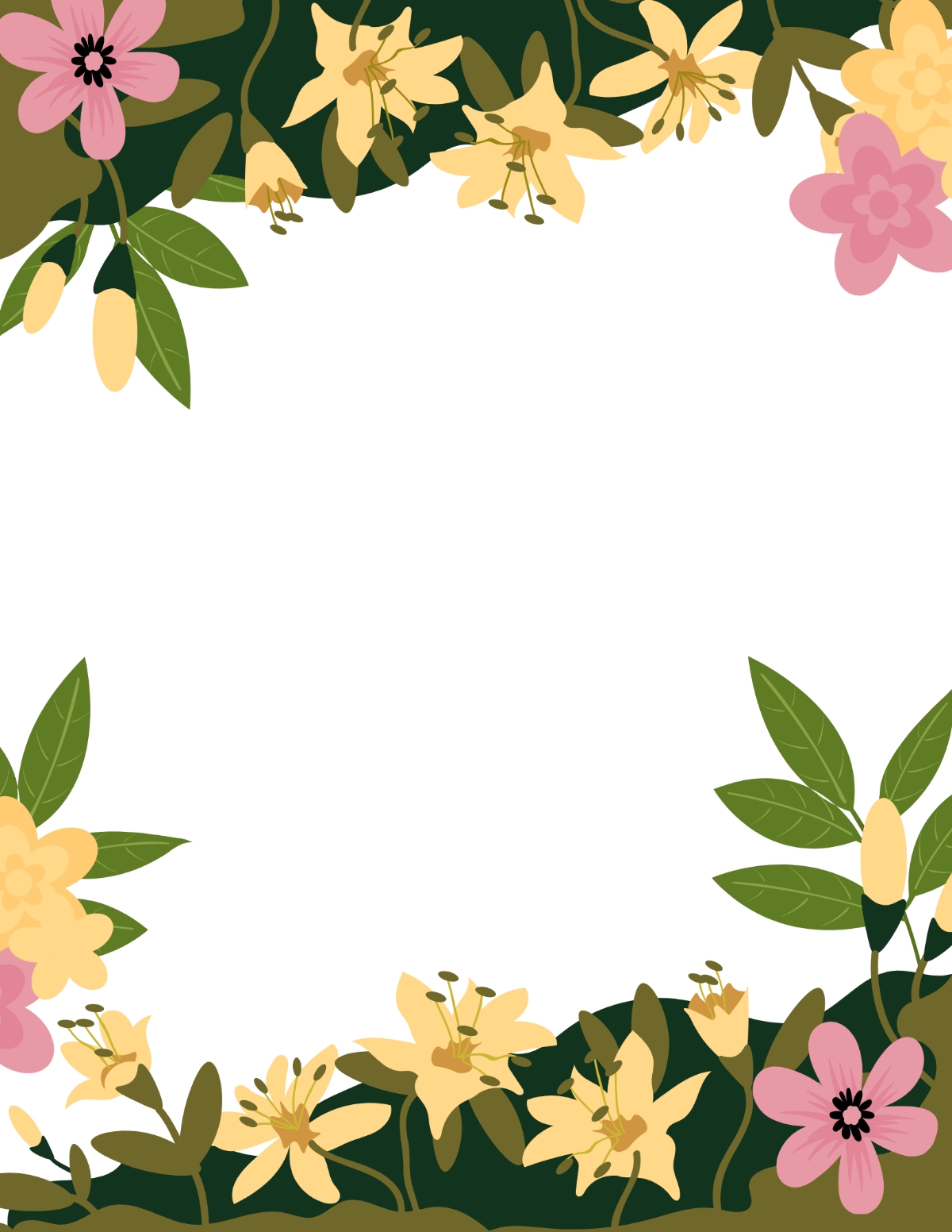 Free Floral Border Templates Editable And Printable