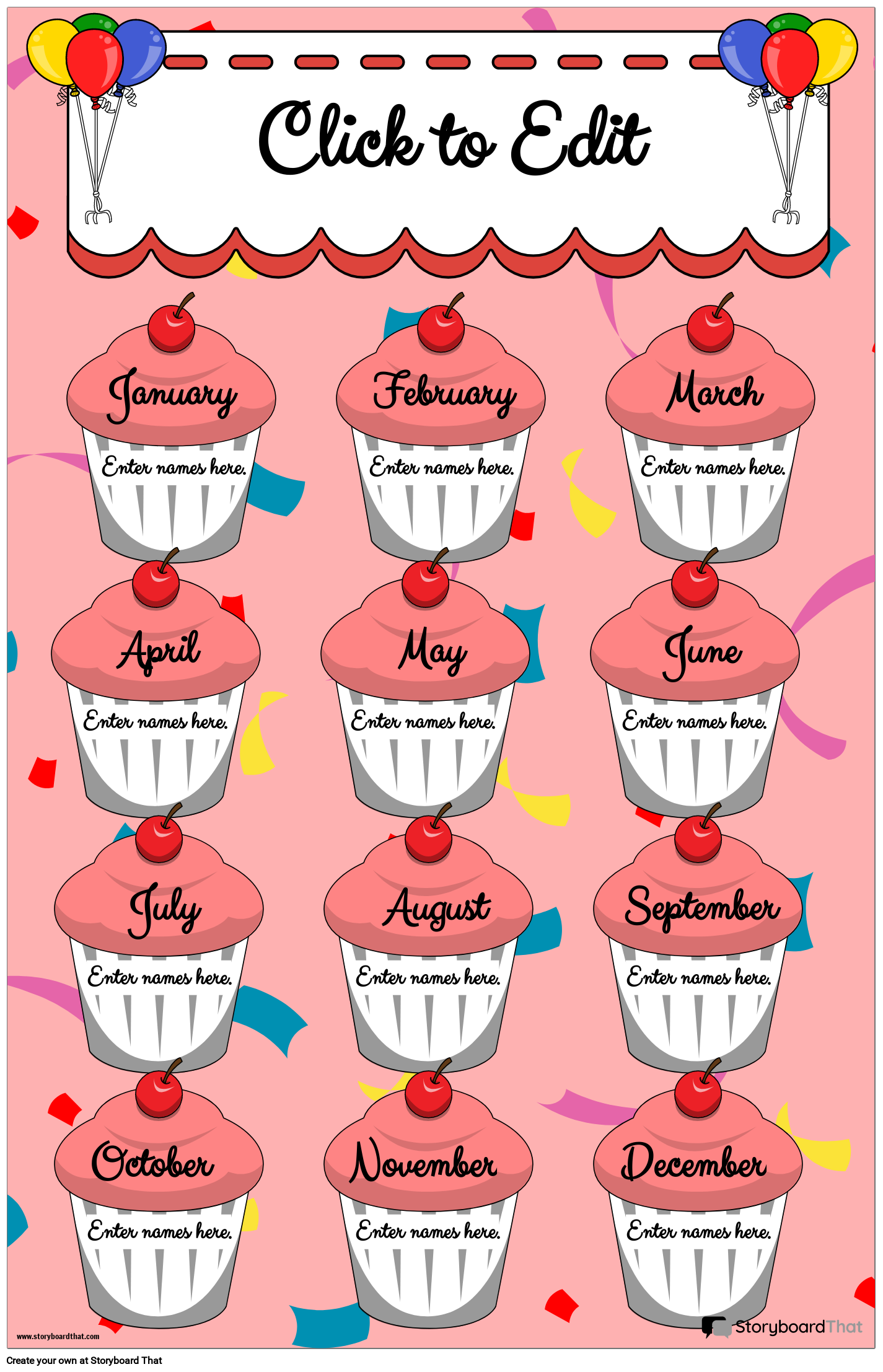 Free Happy Birthday Poster Templates Storyboard That