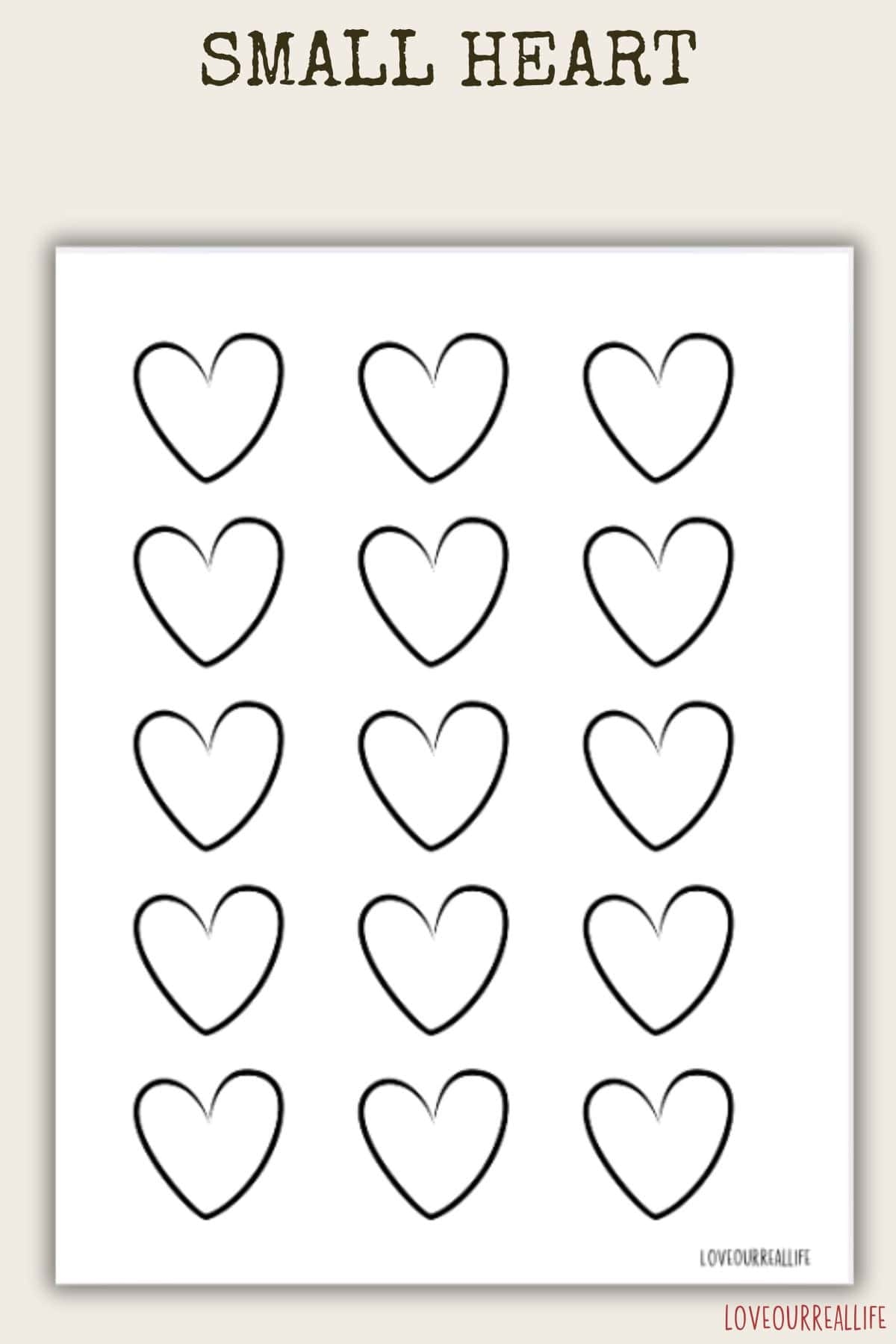 Heart Template Printable Free Landscape