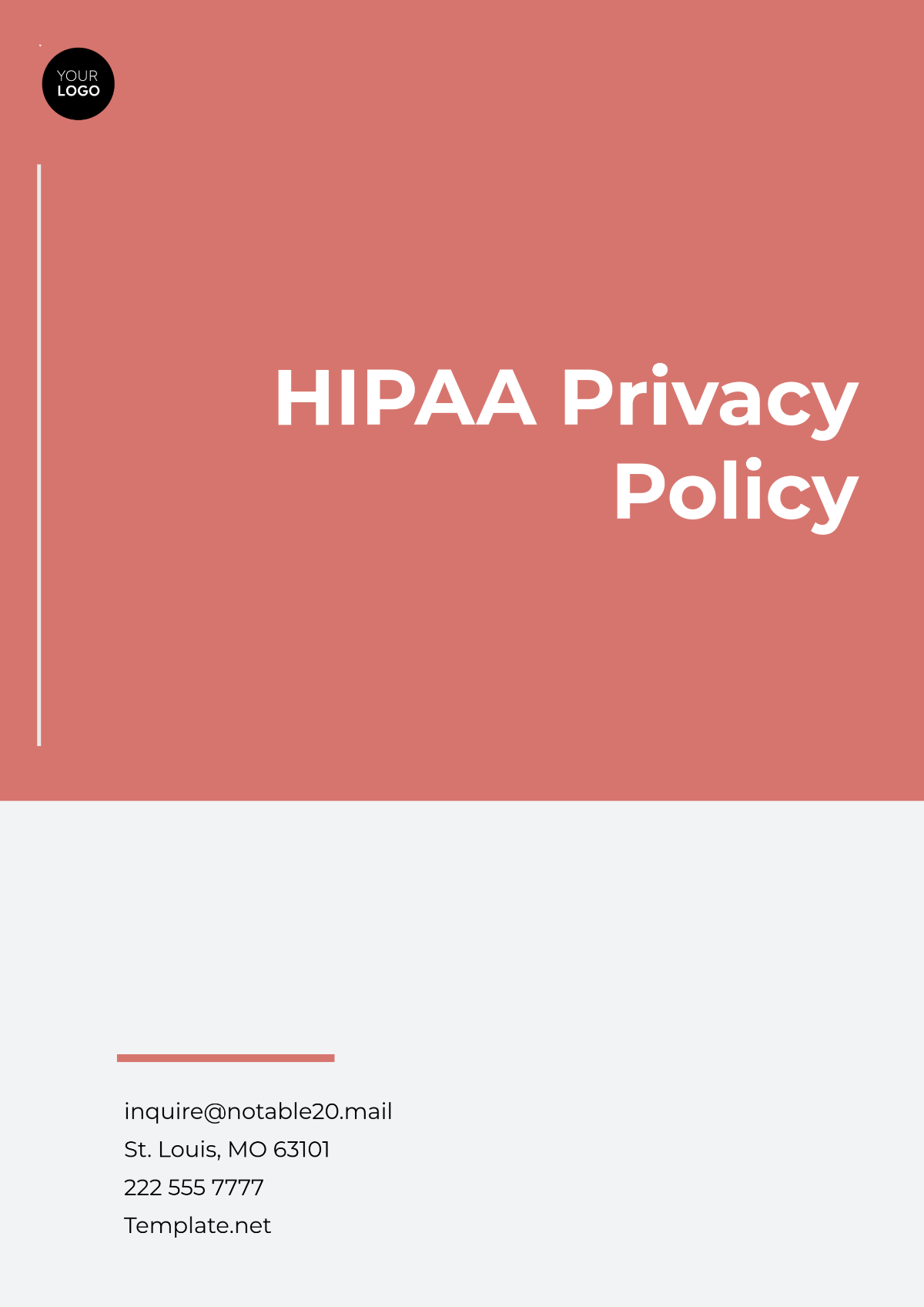 Free HIPAA Privacy Policy Template To Edit Online