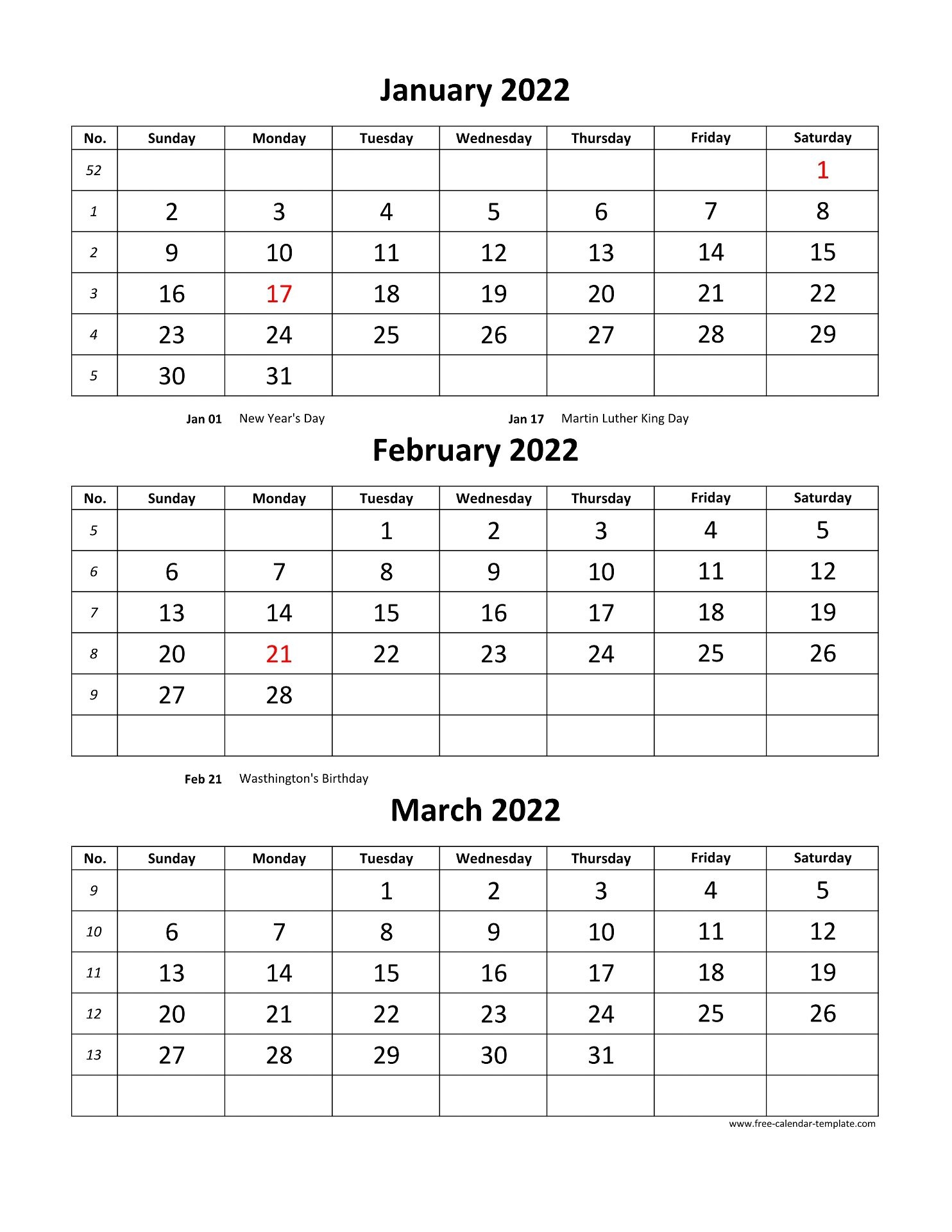Free Monthly Calendar 2022 3 Months Per Page vertical Free calendar Template Free Monthly Calendar 2022 3 Months Per Page vertical Free calendar Template