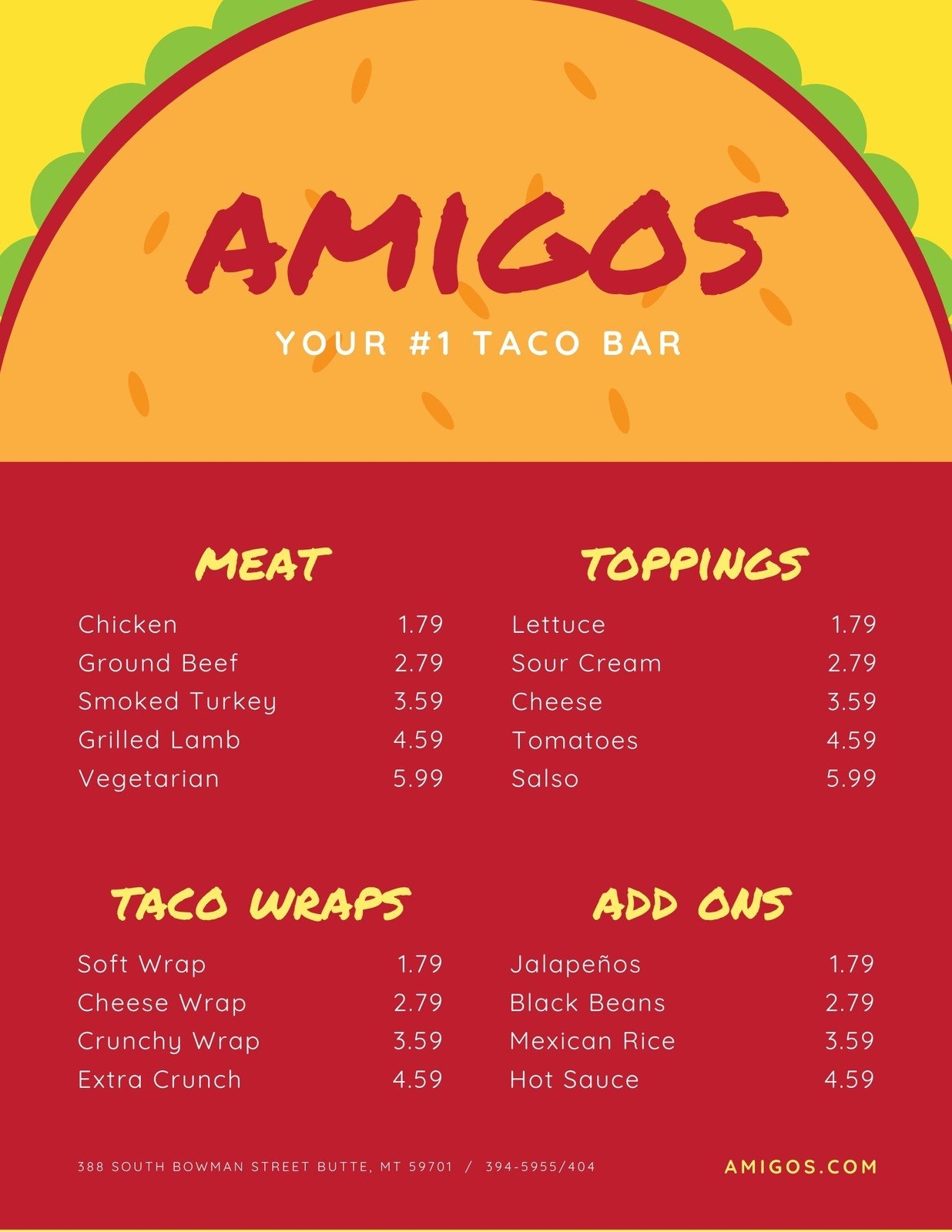 Free Printable And Customizable Mexican Menu Templates Canva