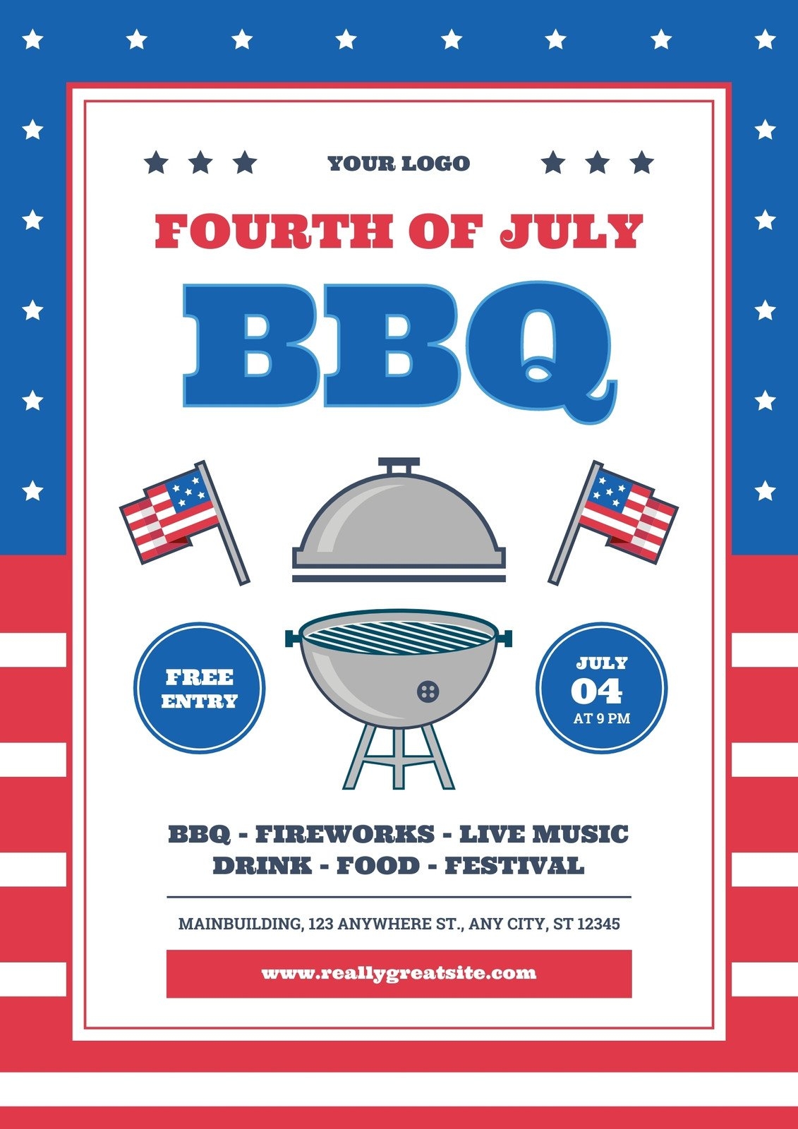 Party Flyer Printable Free Template