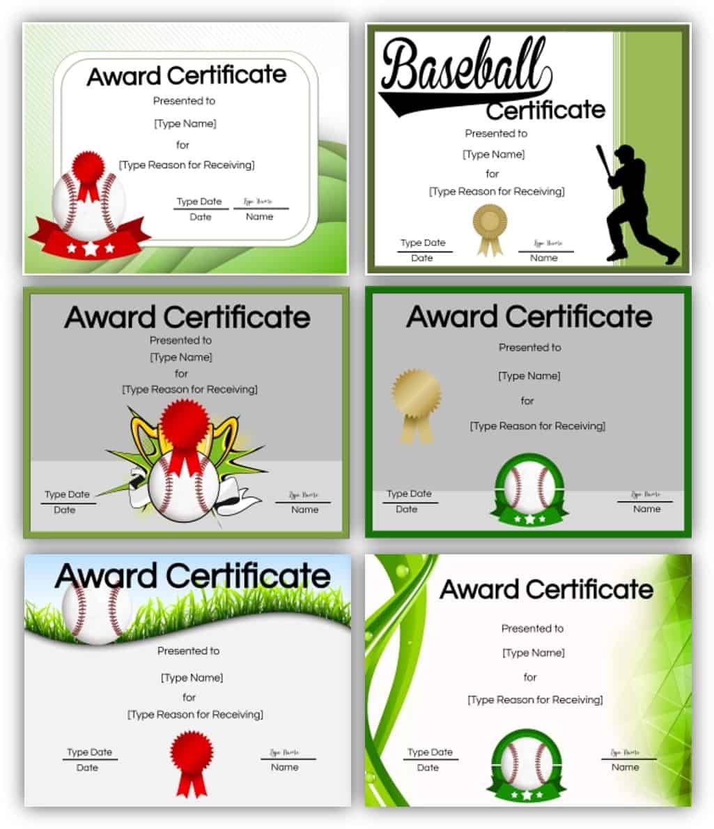 Free Printable Baseball Award Templates