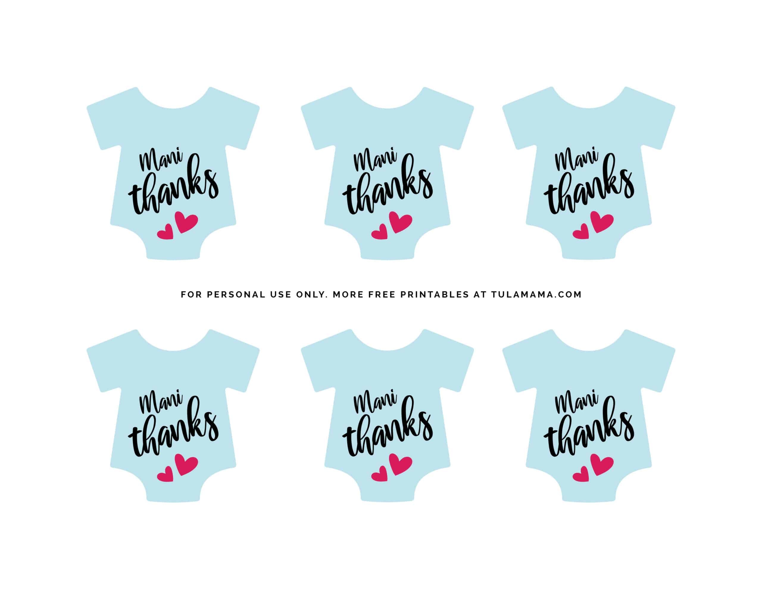 Free Printable Baby Onesie Template For Baby Shower Decorations 
